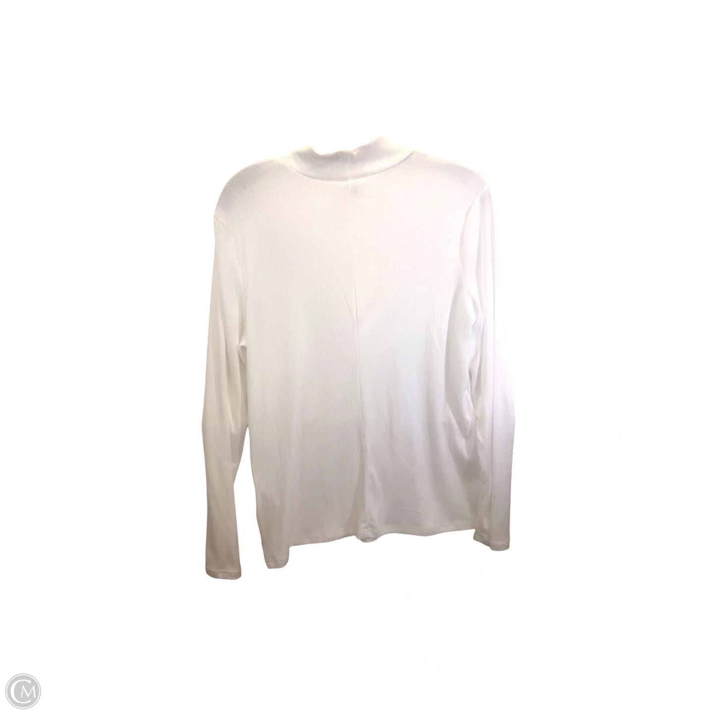 Top Long Sleeve By Express In White, Size: L