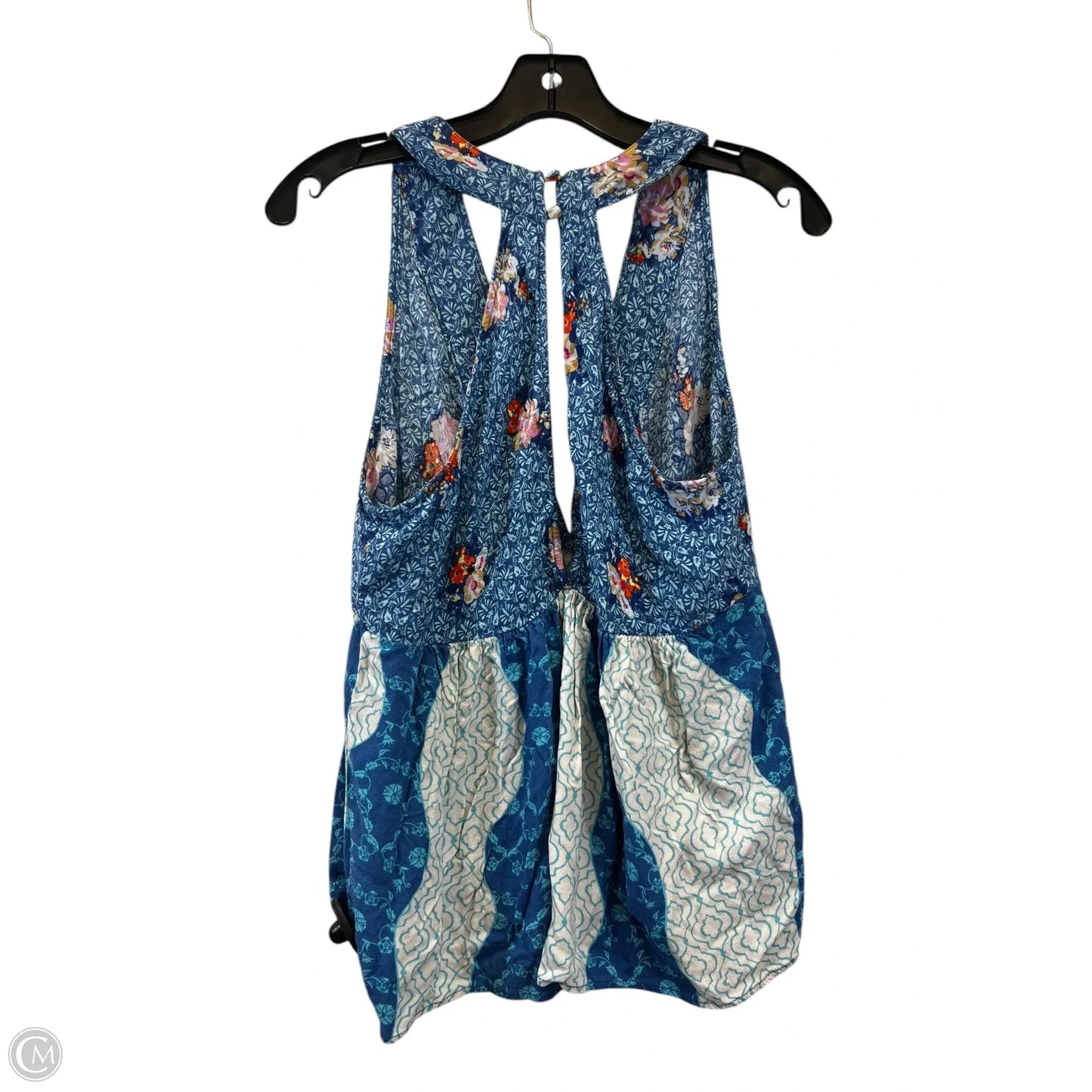 Top Sleeveless By Free People In Blue & White, Size: L