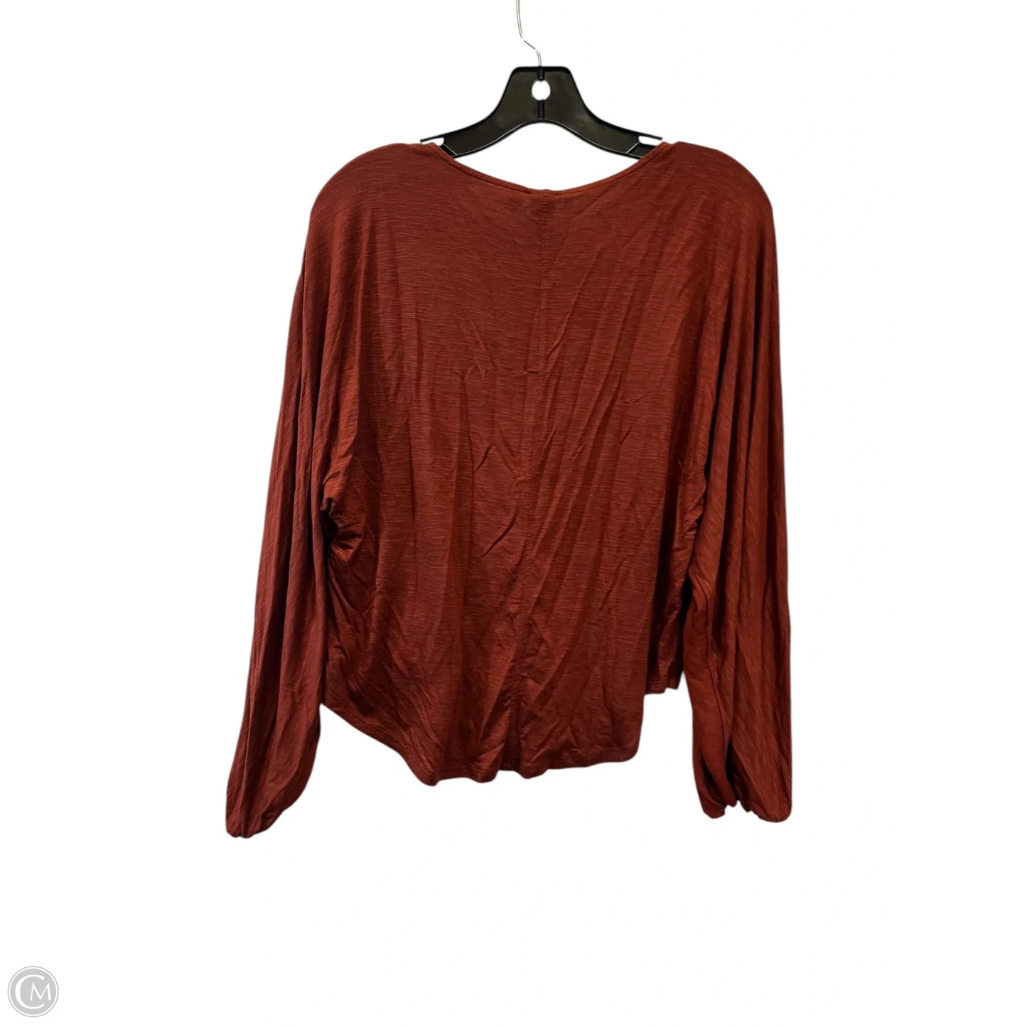 Top Long Sleeve Designer By Dolan Left Coast In Brown, Size: Xs