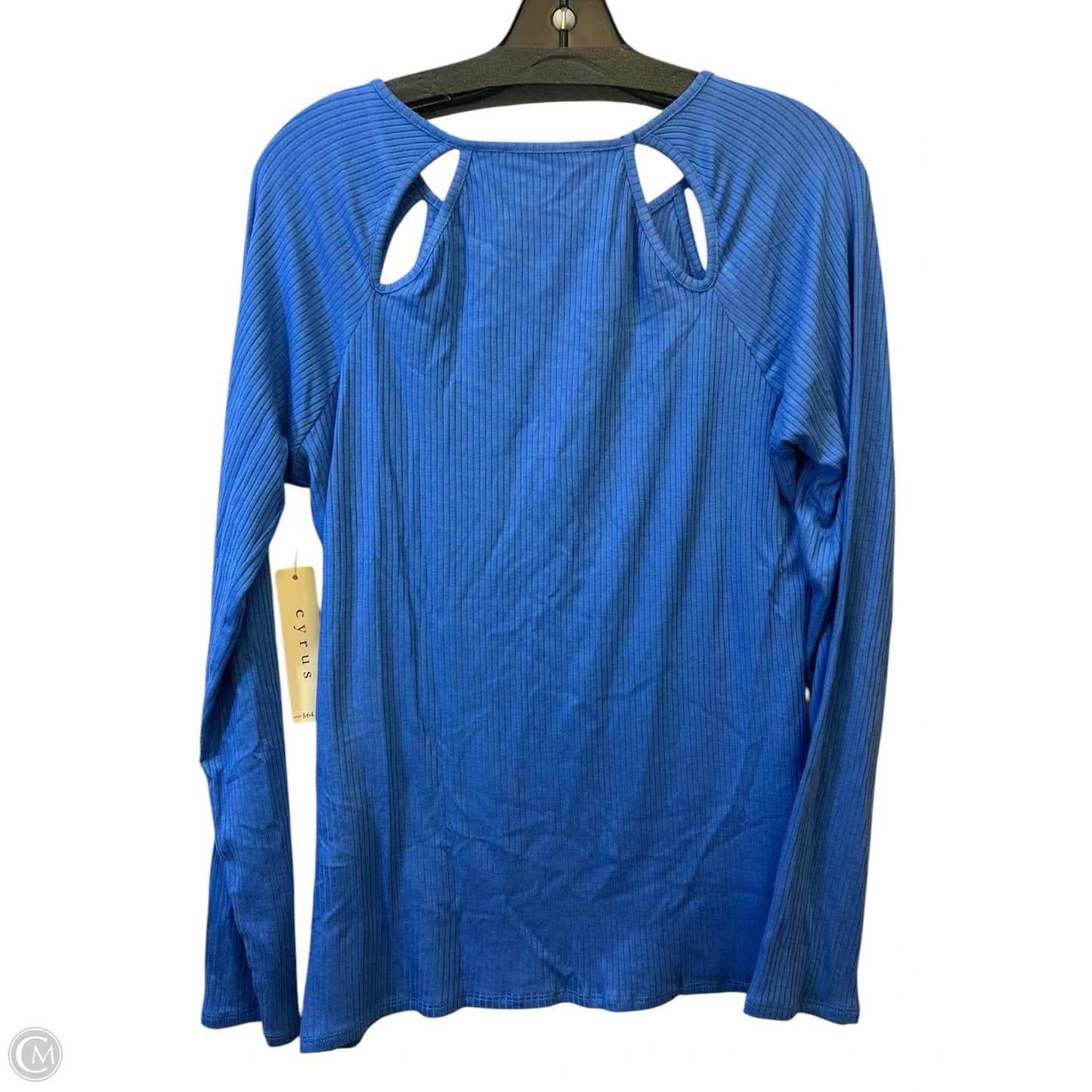 Top Long Sleeve By Cyrus Knits In Blue, Size: M