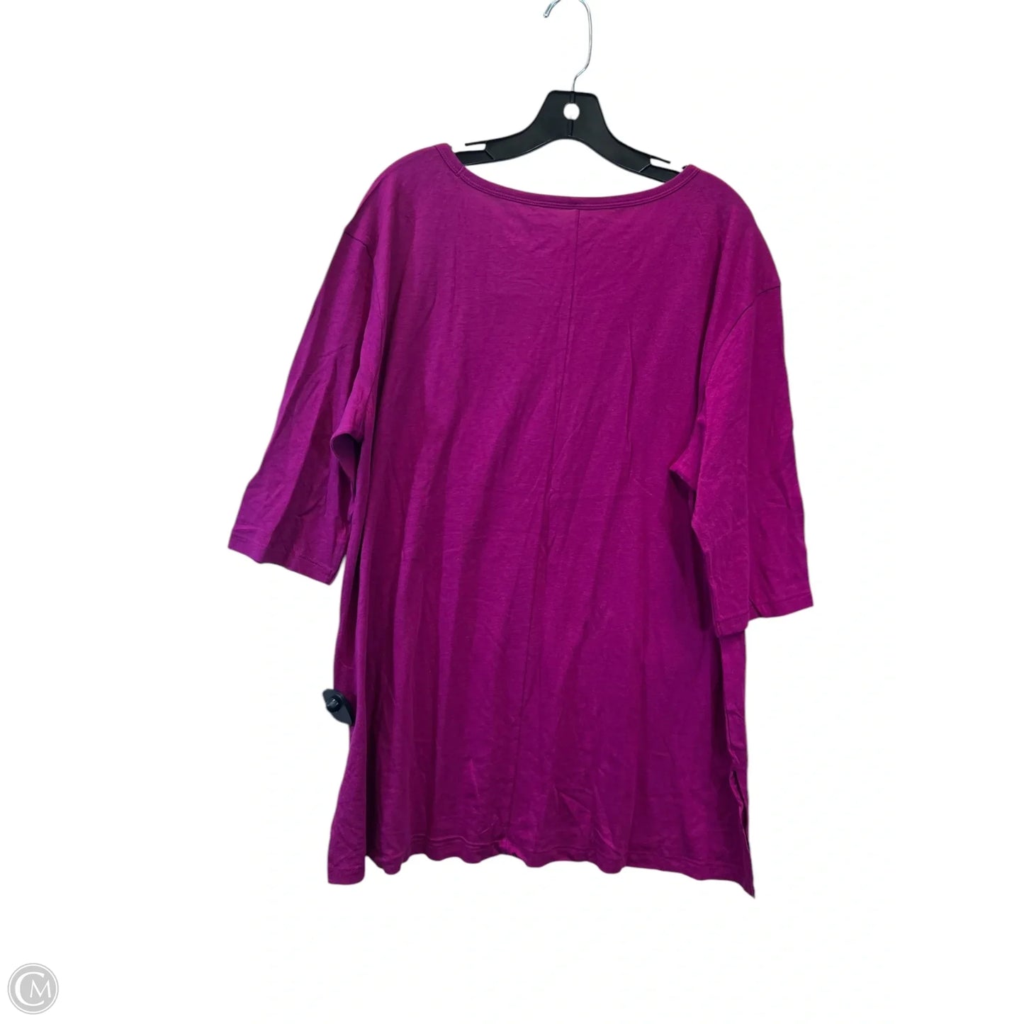 Top Short Sleeve Basic By Terra & Sky In Purple, Size: 1x