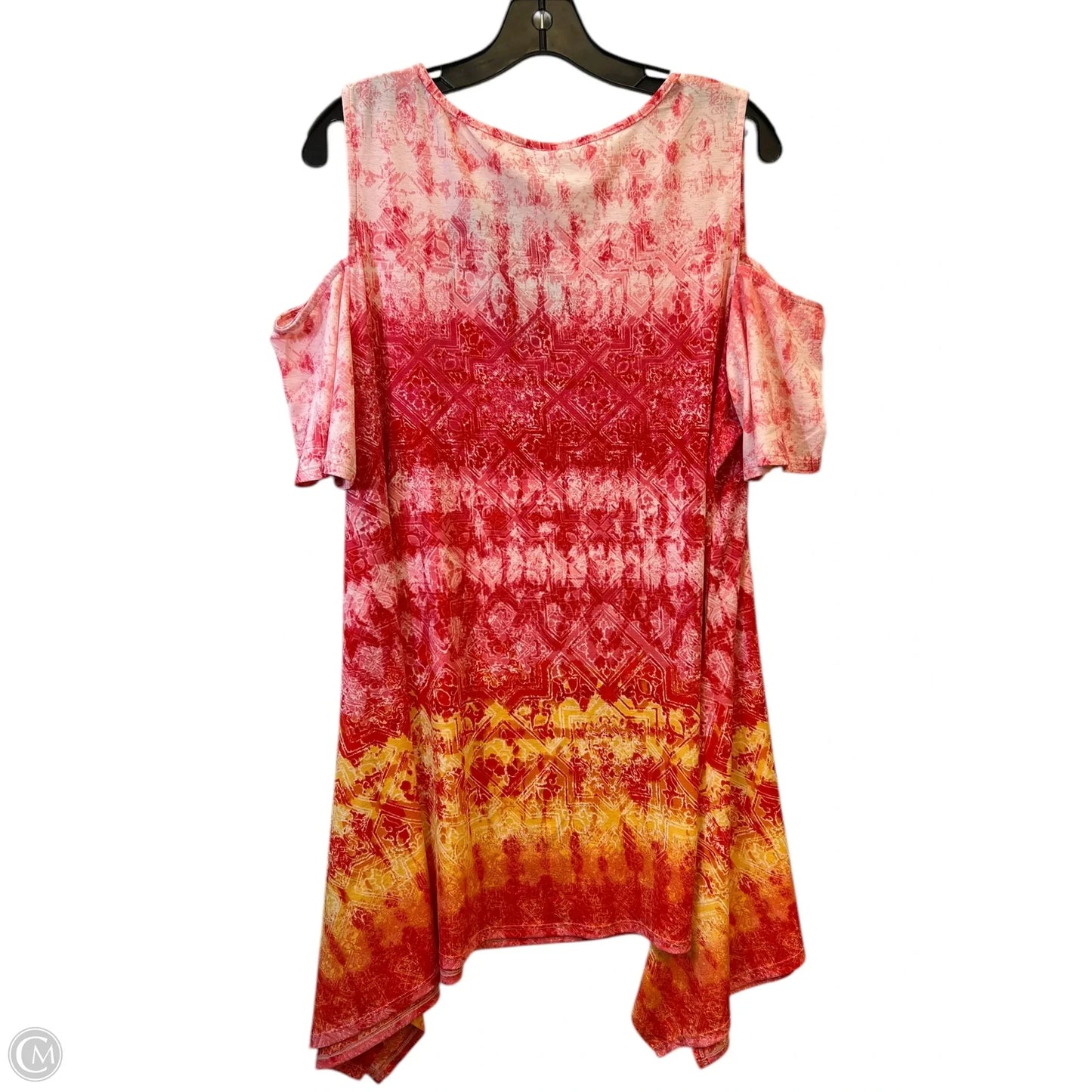 Top Short Sleeve By Avenue In Orange & Red, Size: 2x