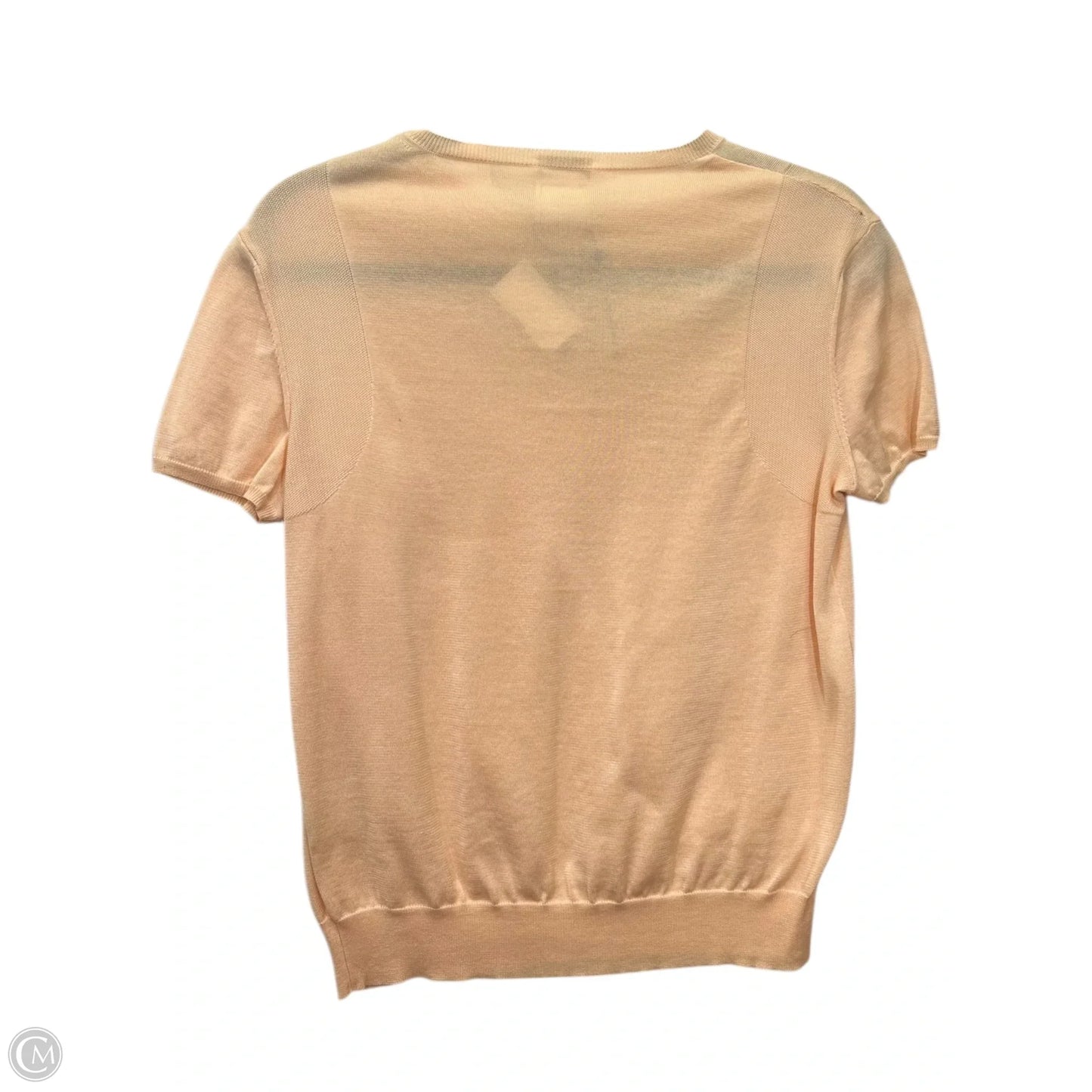 FLASH 25% off Top Short Sleeve Luxury Designer By Chanel In Peach, Size: M