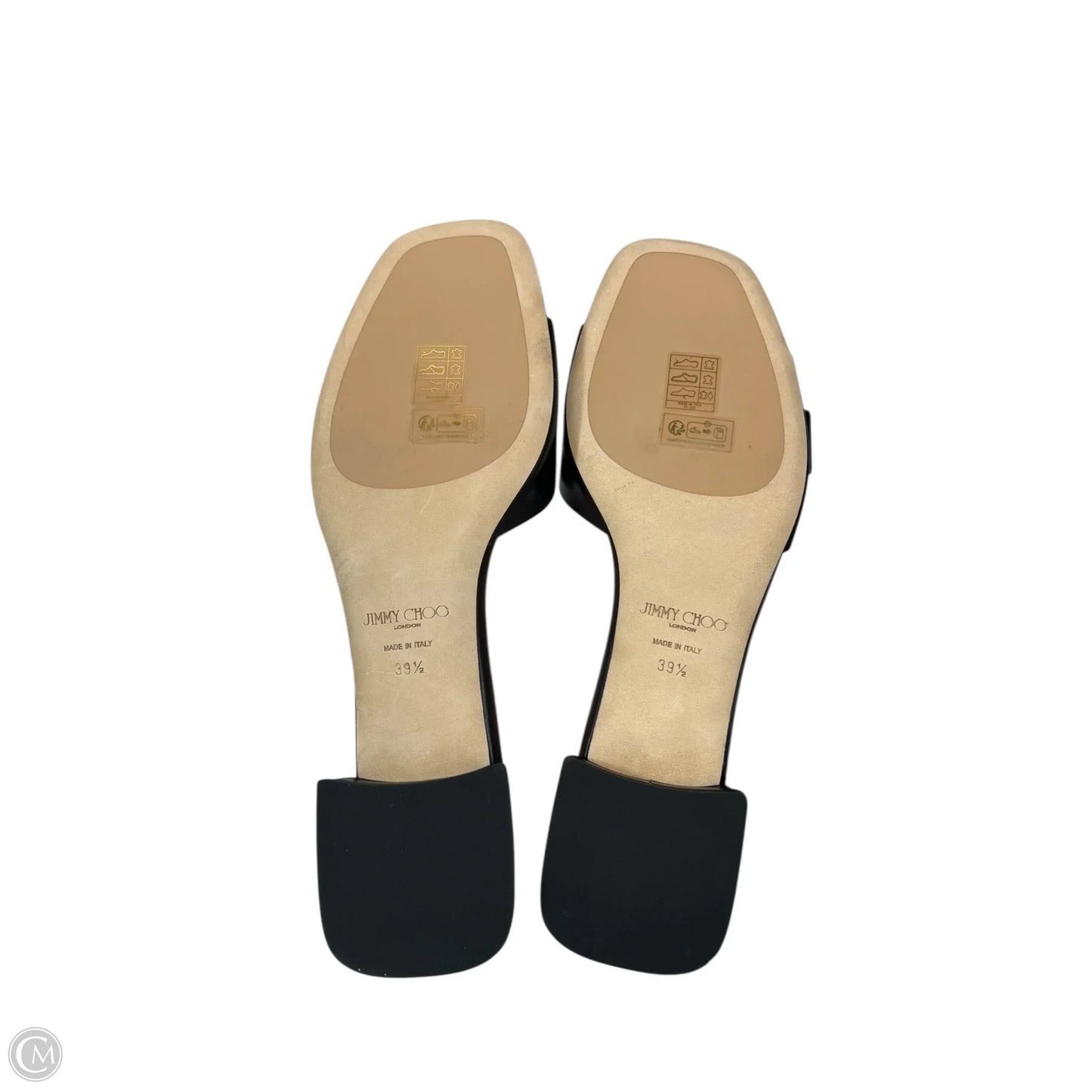 Sandals Luxury Designer By Jimmy Choo In Black, Size: 9.5