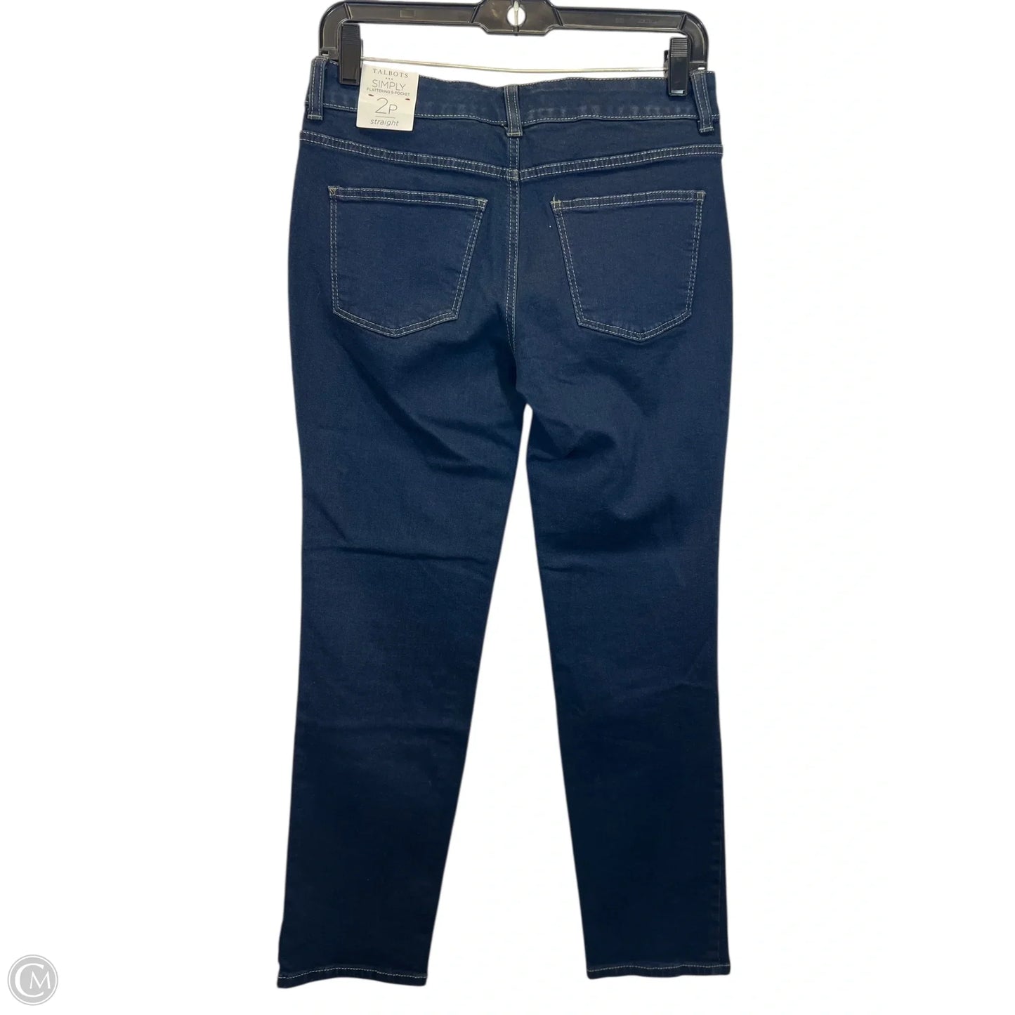 Jeans Straight By Talbots In Blue Denim, Size: 2p