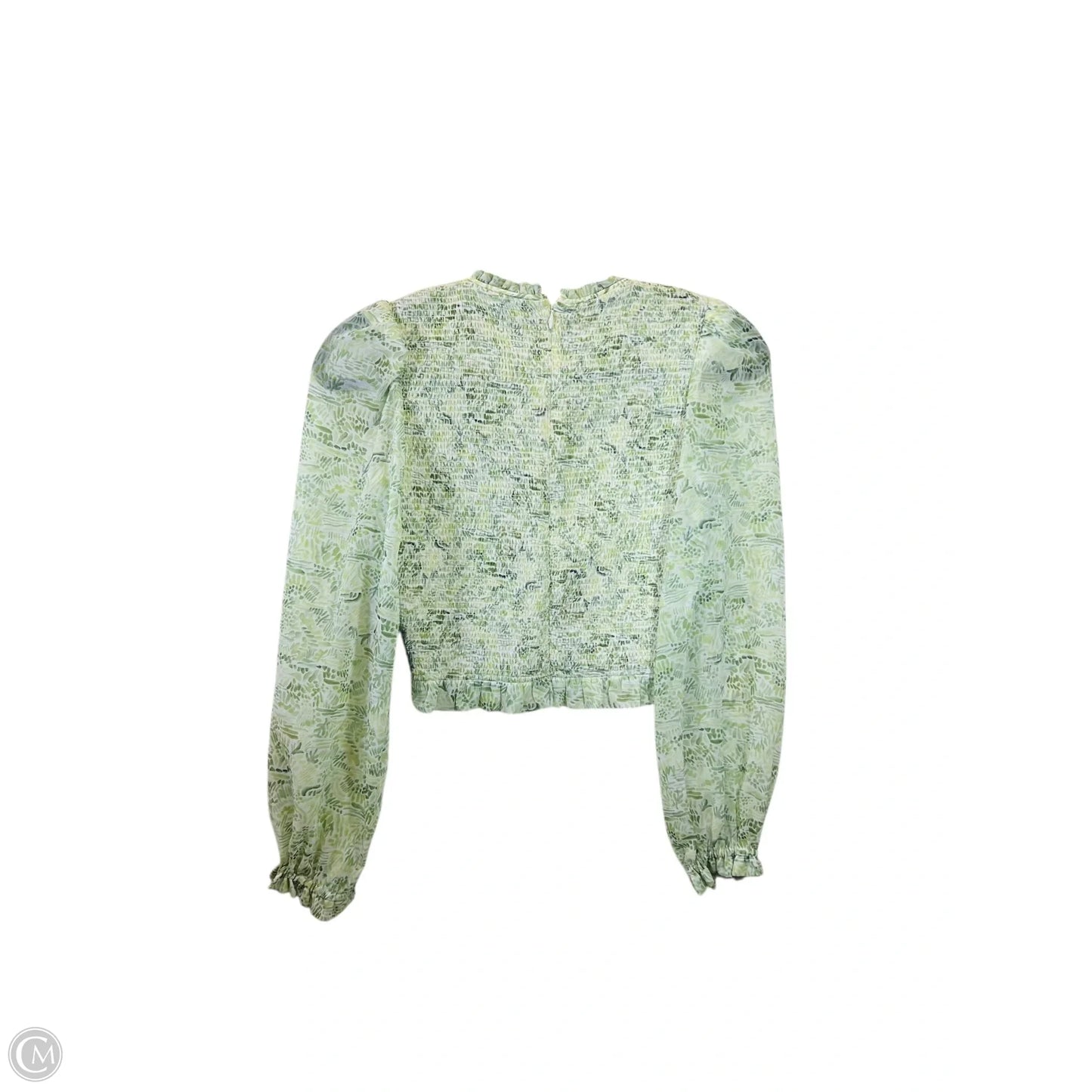 Top Long Sleeve Designer By Wilfred In Green & Tan, Size: Xs