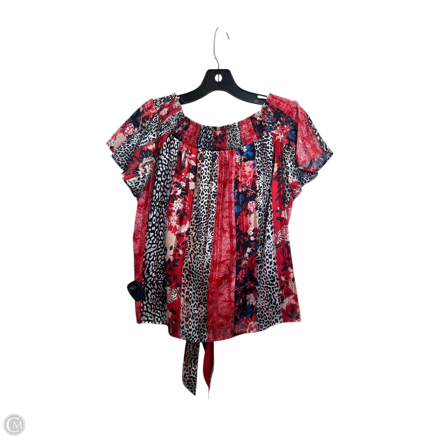 Top Short Sleeve By Inc In Animal Print, Size: S