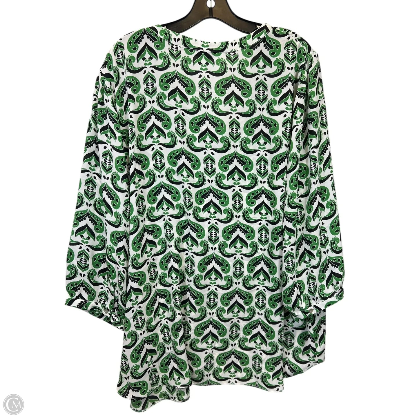 Top Short Sleeve By Rose And Olive In Black & Green, Size: 3x