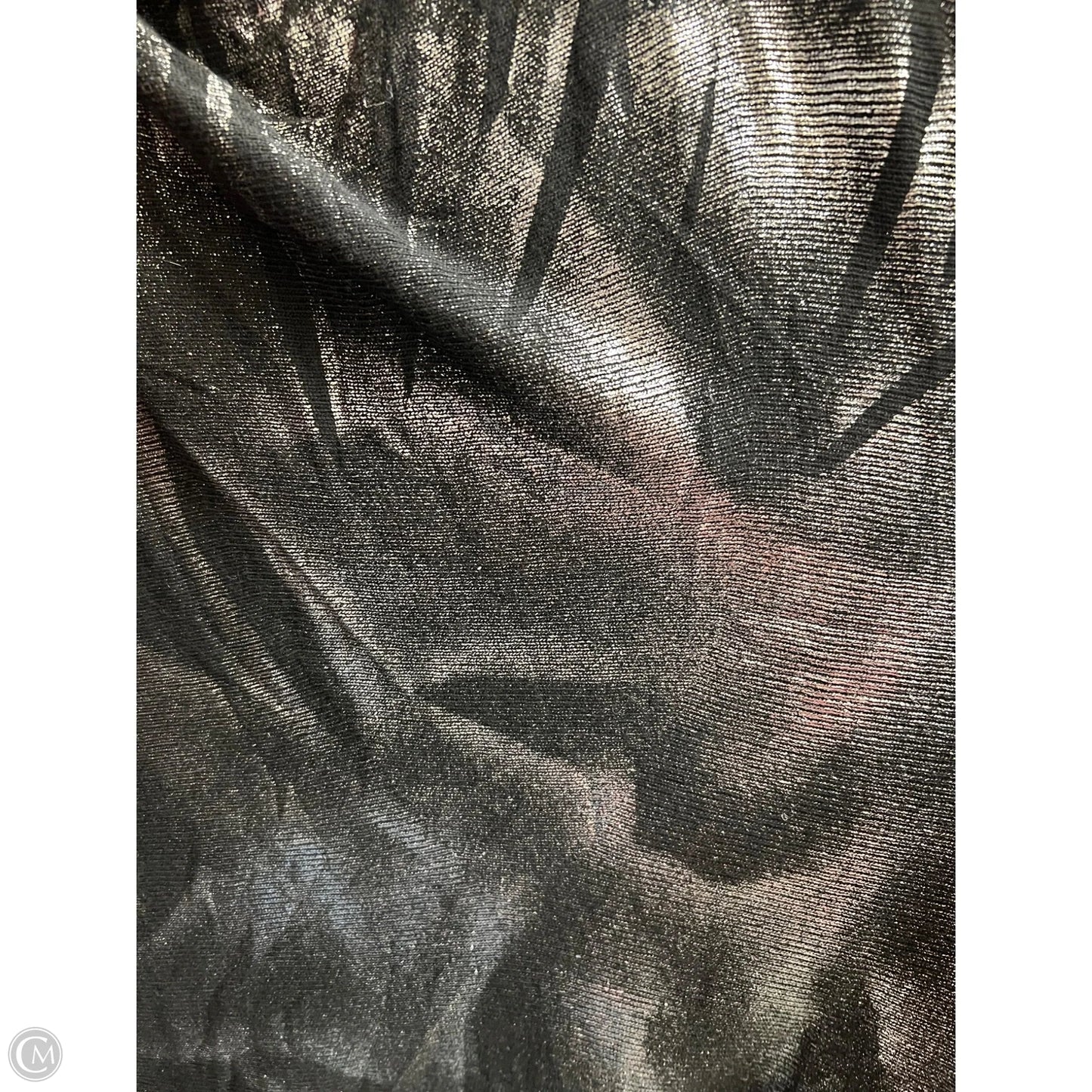 Top Long Sleeve By Eva Weekend In Black & Silver, Size: L