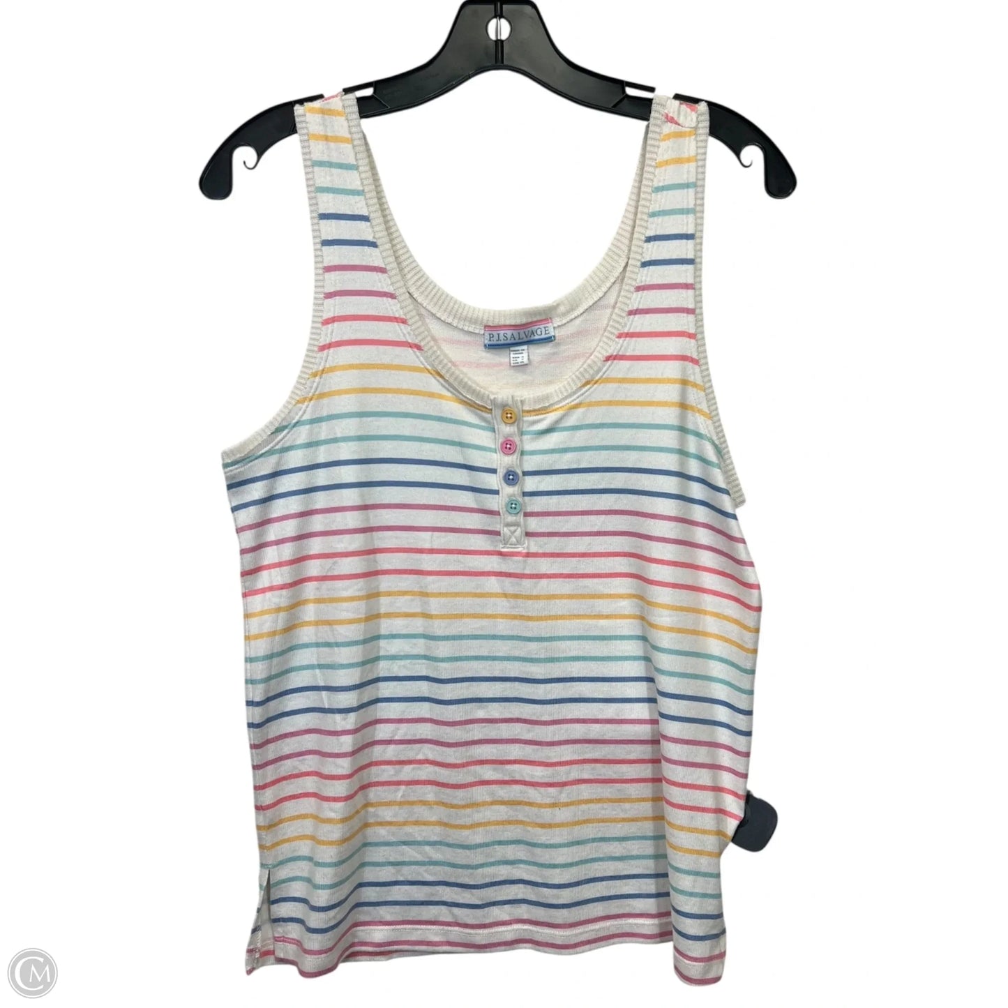 Top Sleeveless By PJSalvage Mentor In Striped Pattern, Size: S
