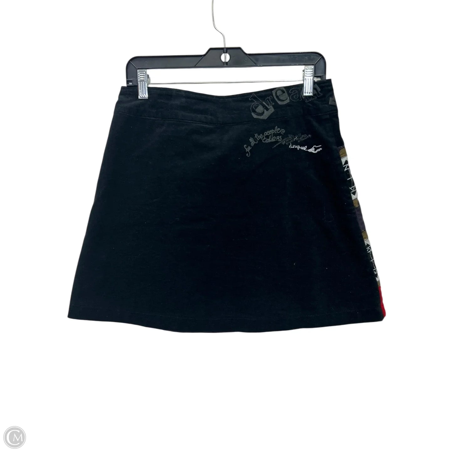 Skirt Designer By Desigual In Black & Red, Size: S