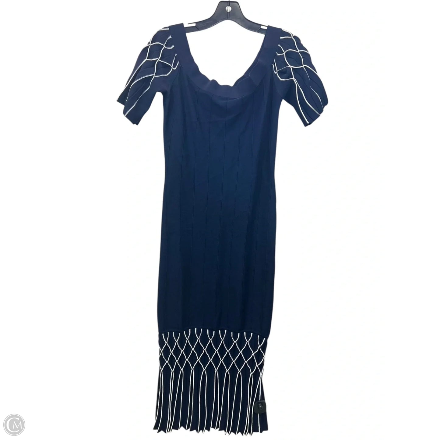 Dress Designer By Jonathan Simkhai In Blue & White, Size: L