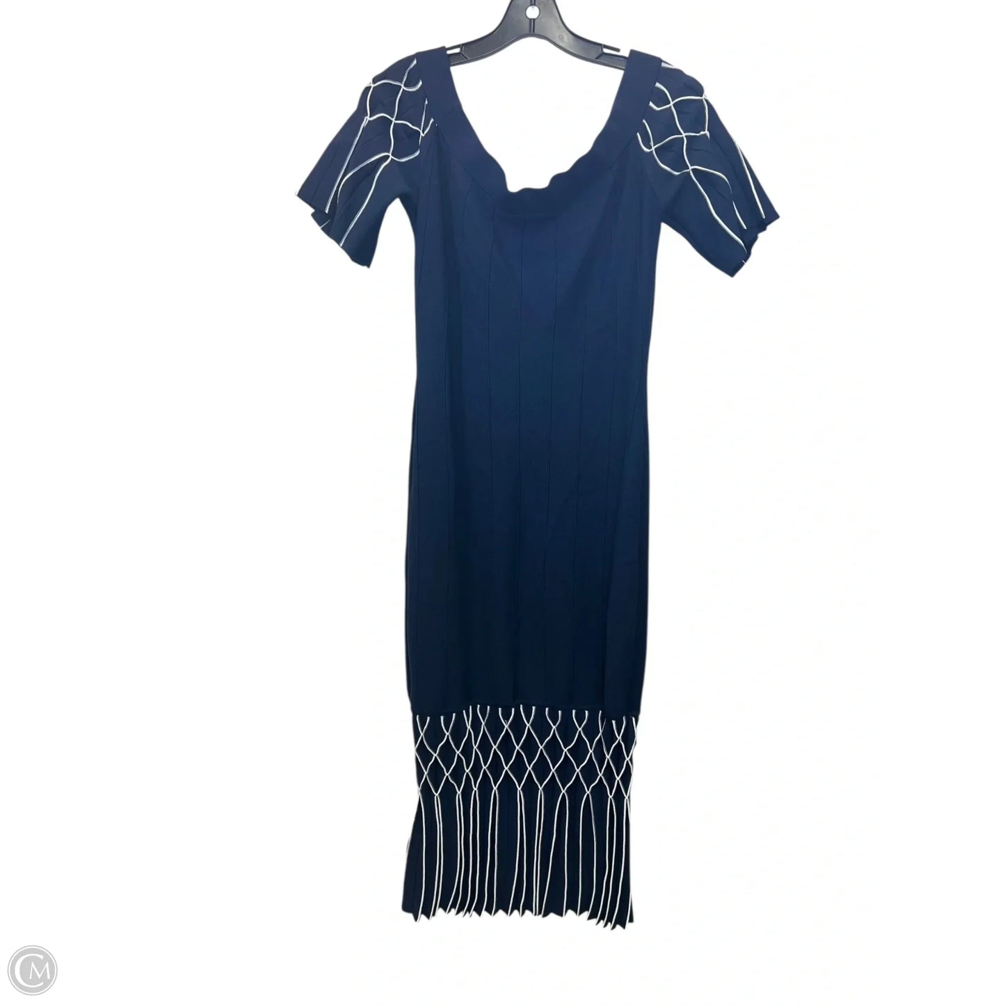 Dress Designer By Jonathan Simkhai In Blue & White, Size: L