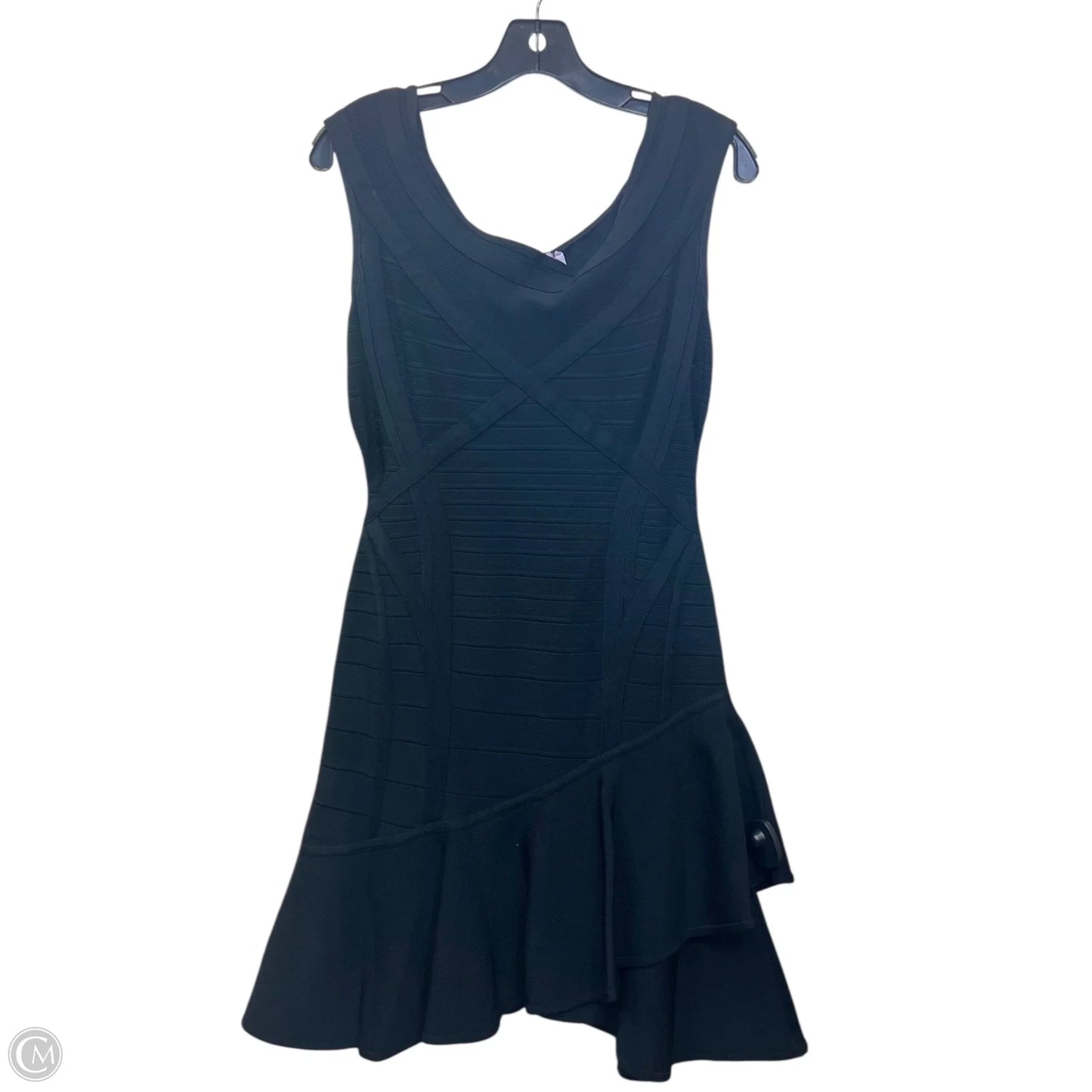 Dress Designer By Herve Leger In Black, Size: L
