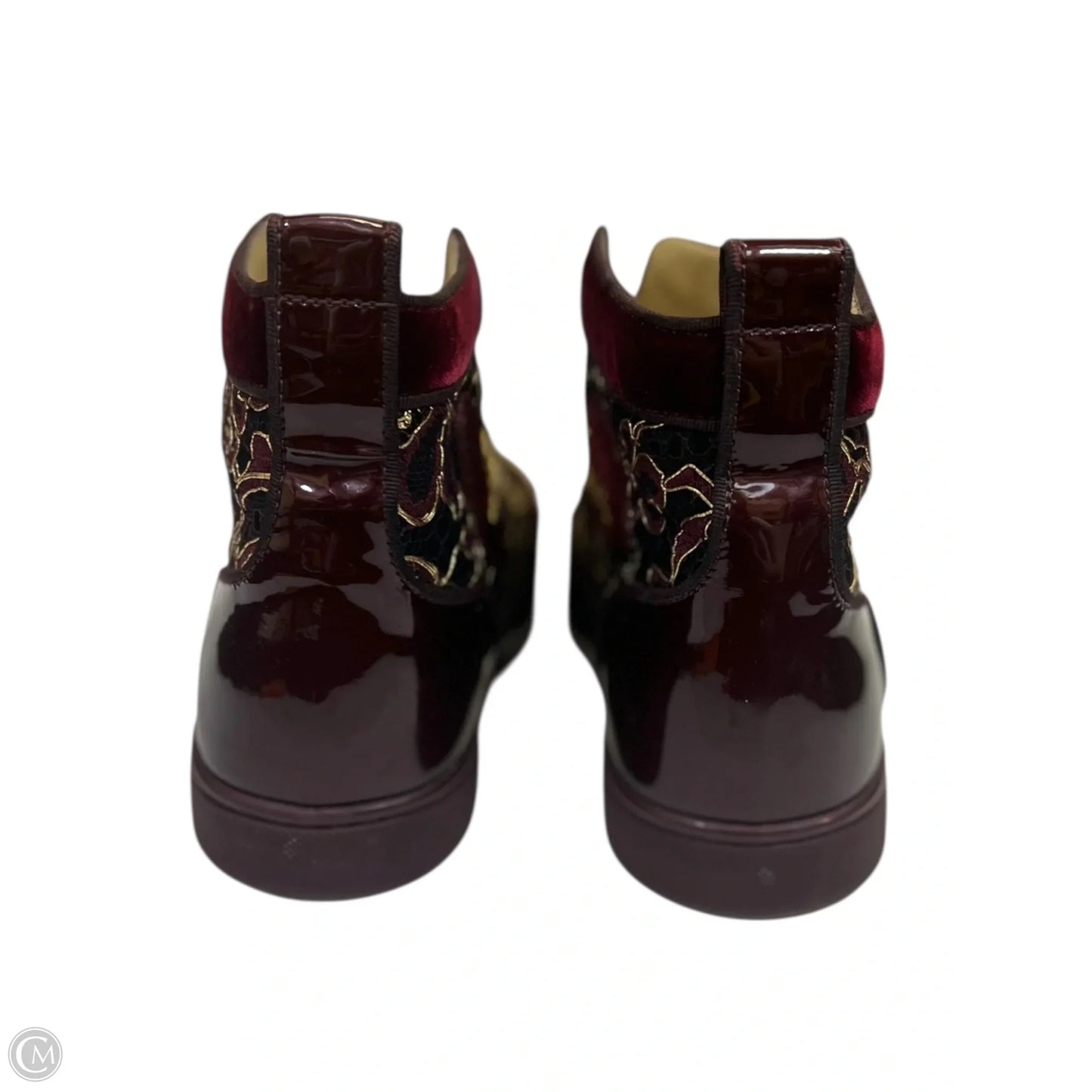 Shoes Luxury Designer By Christian Louboutin In Maroon, Size: 11