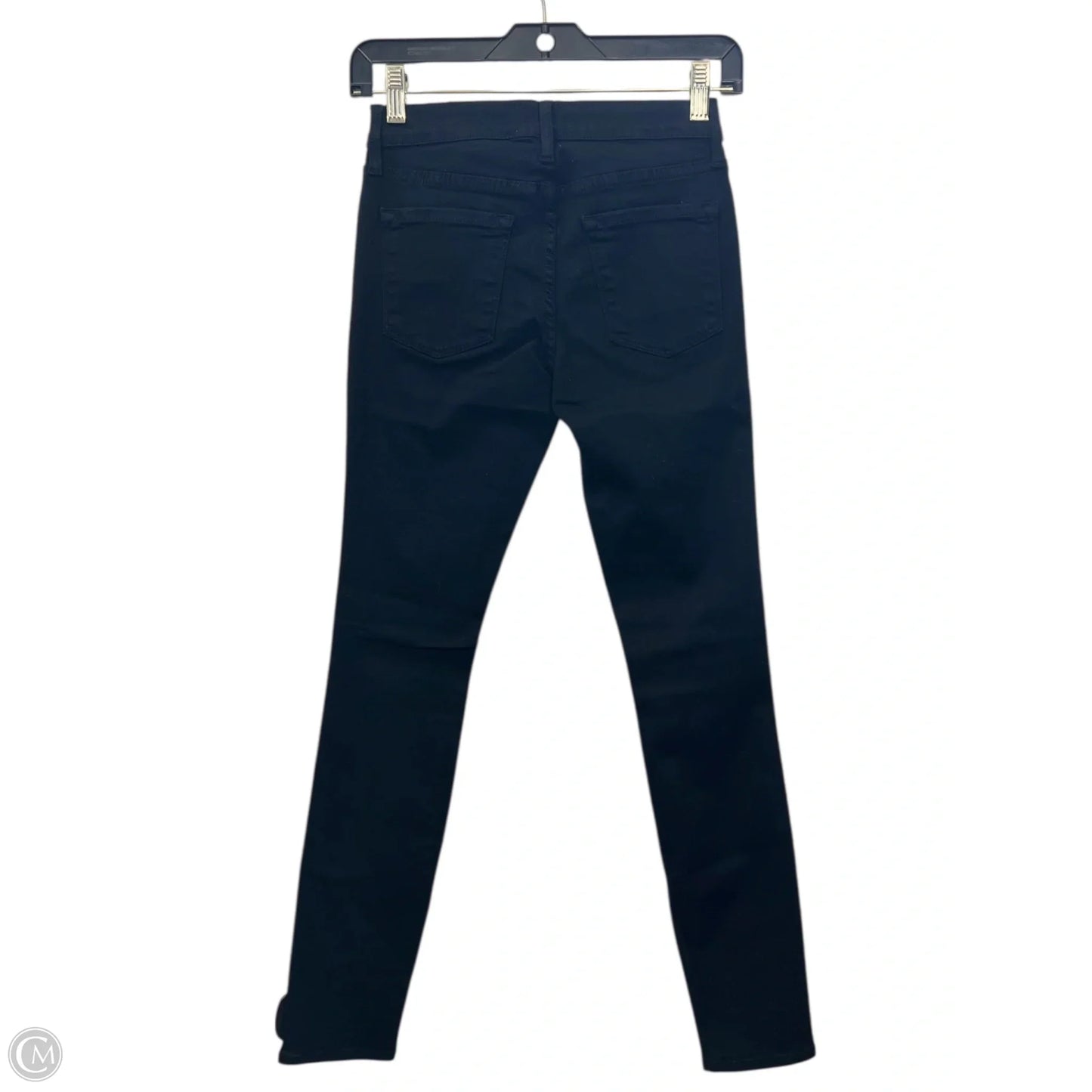 Ripped Jeans Designer By Frame In Black Denim, Size: 2