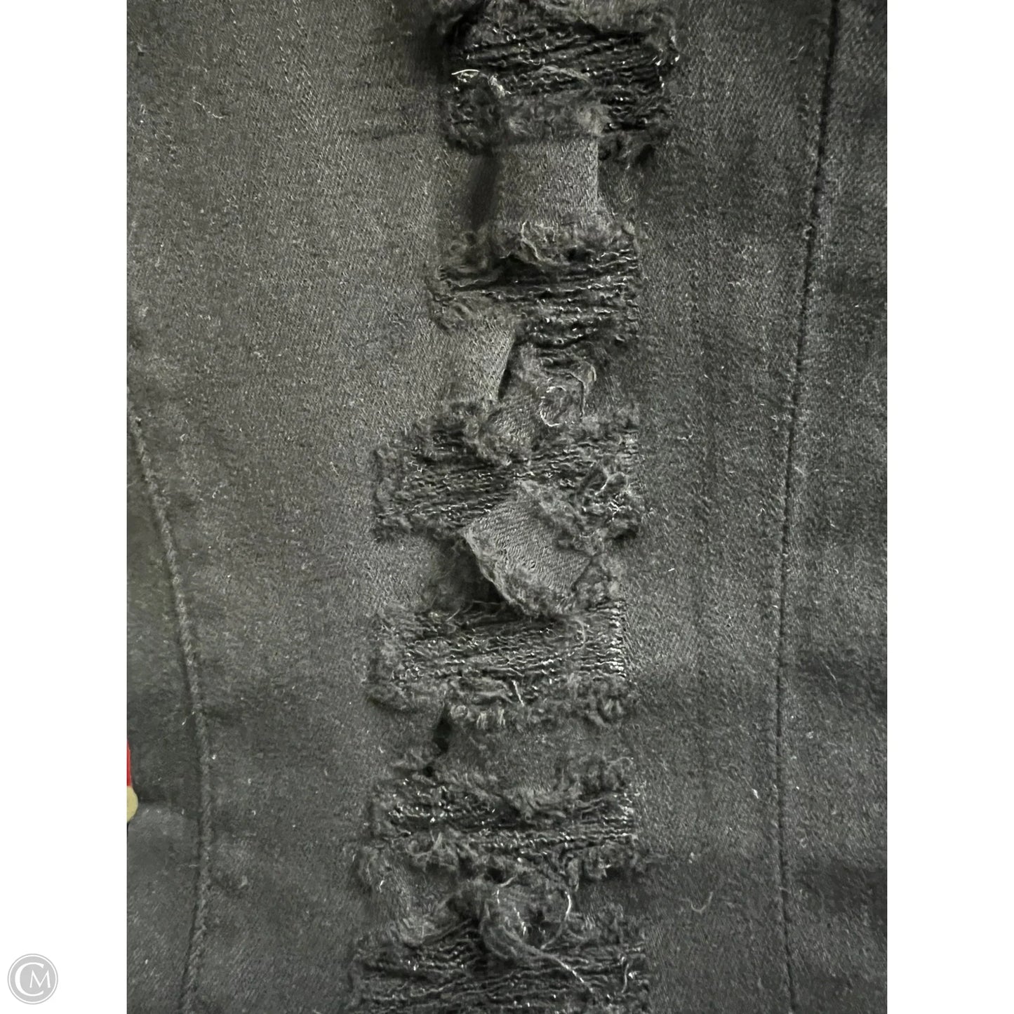 Ripped Jeans Designer By Frame In Black Denim, Size: 2