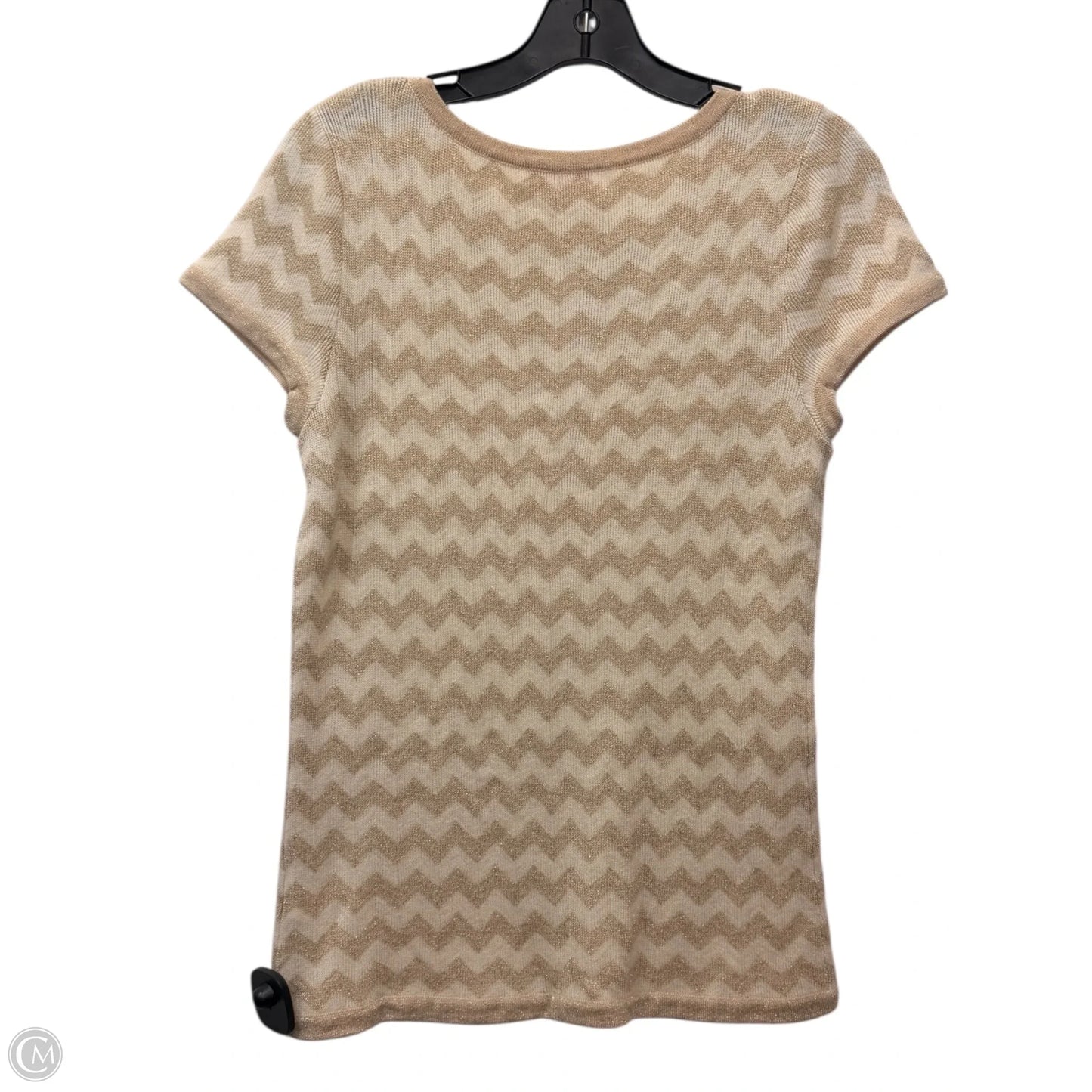 Sweater Short Sleeve By Lilly Pulitzer In Gold & Tan, Size: L