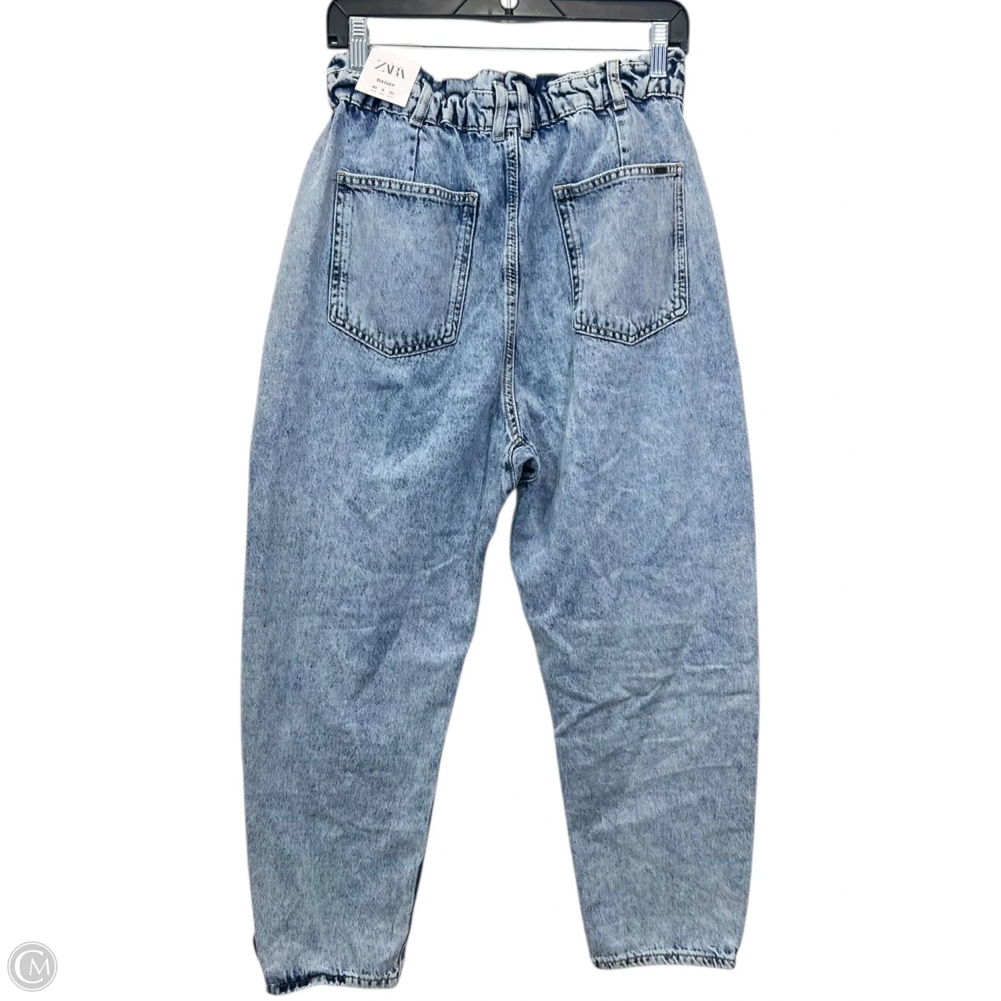 Jeans Straight By Zara In Blue Denim, Size: 8