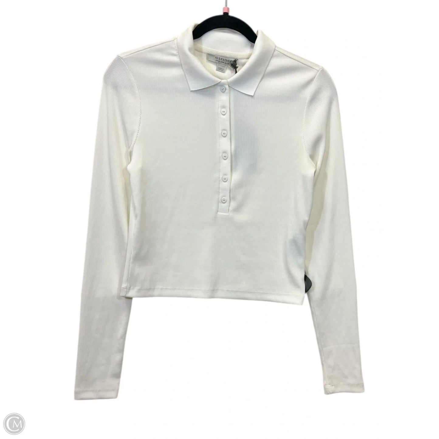 Top Long Sleeve Designer By All Saints In White, Size: M