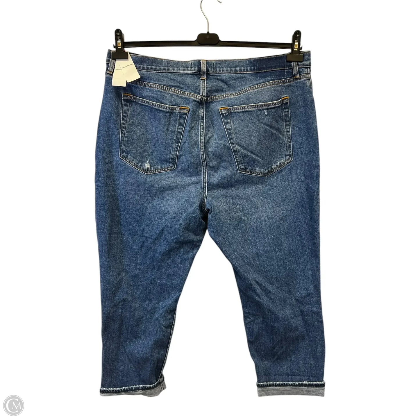 Jeans Straight By Abercrombie And Fitch In Blue Denim, Size: 20