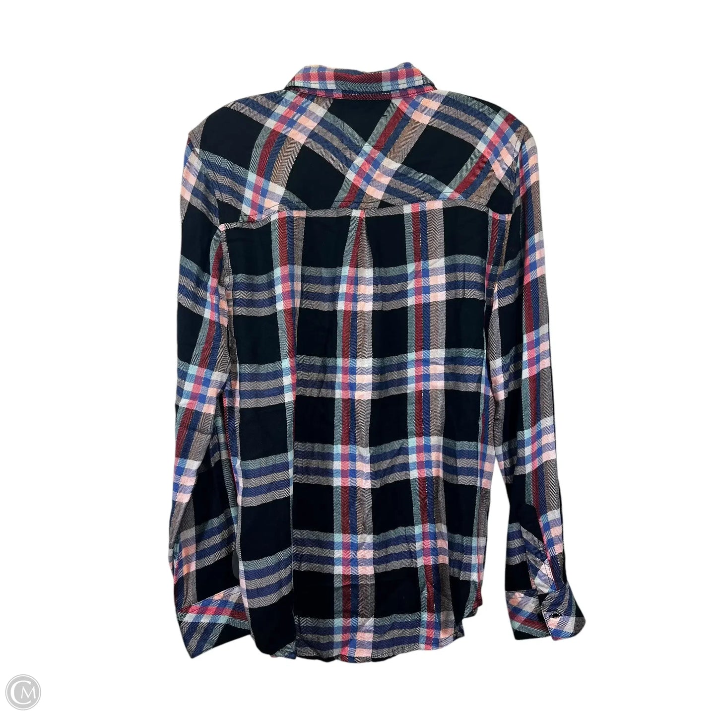 Top Long Sleeve Designer By Rails In Plaid Pattern, Size: S