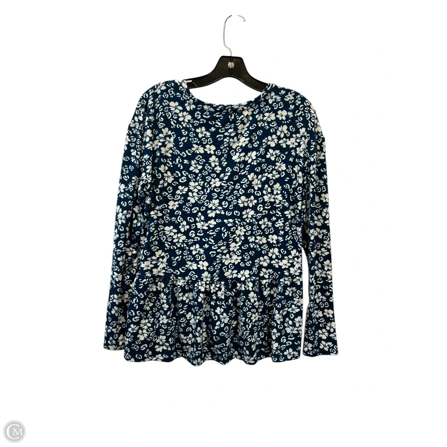 Top Long Sleeve By Loft In Teal, Size: S