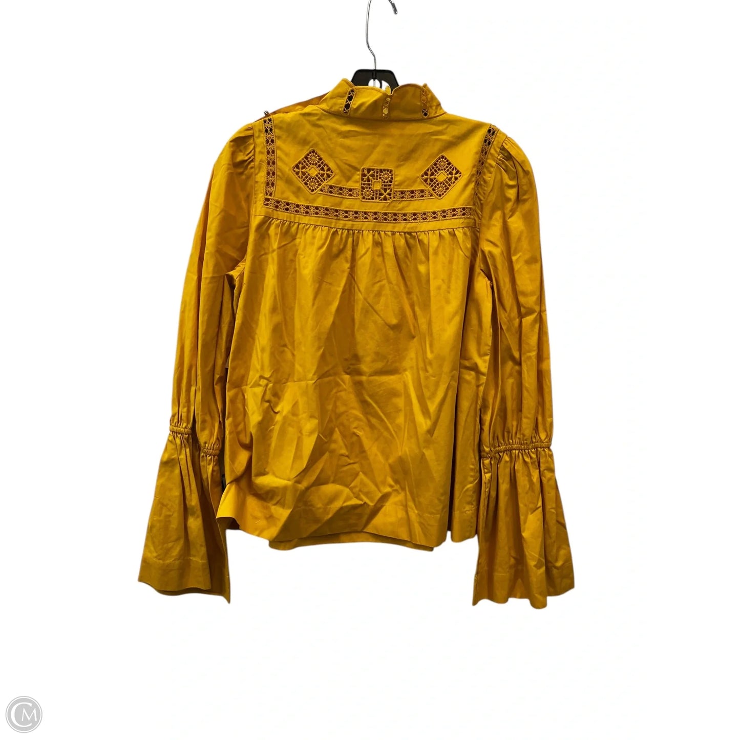 Top Long Sleeve By Free People In Yellow, Size: S
