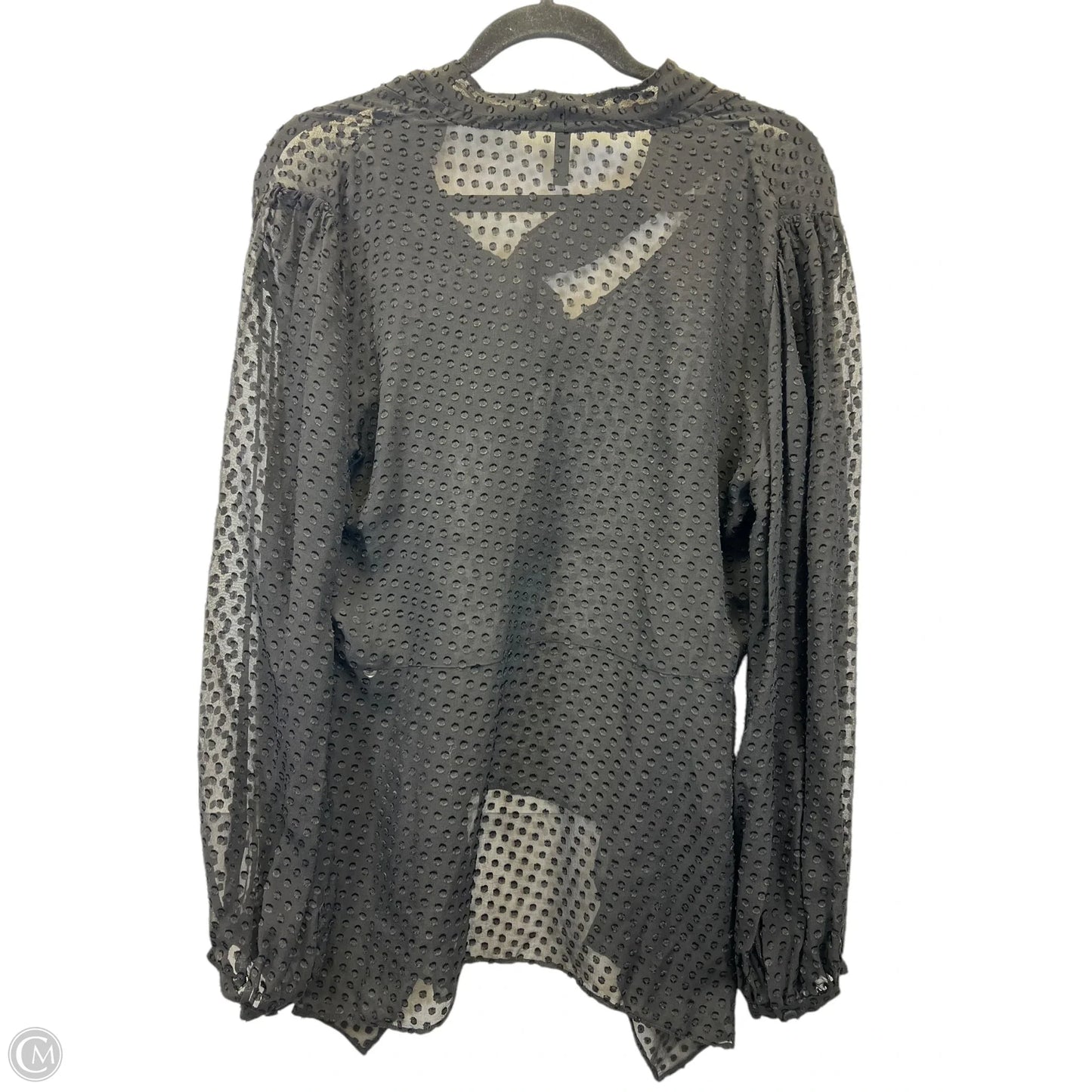 Top Long Sleeve Designer By Bcbgmaxazria In Black, Size: M