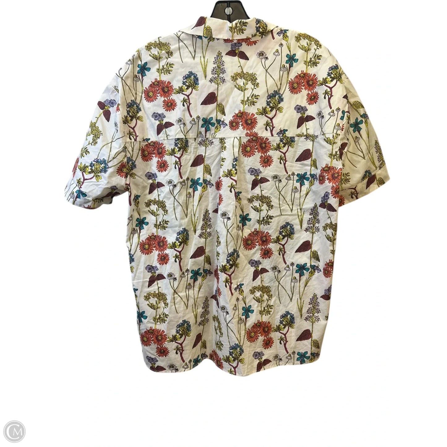 Top Short Sleeve By Anthropologie In Floral Print, Size: Xs
