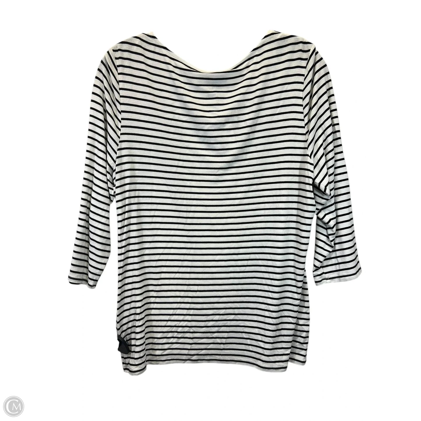 Top 3/4 Sleeve By Vince Camuto In Striped Pattern, Size: L