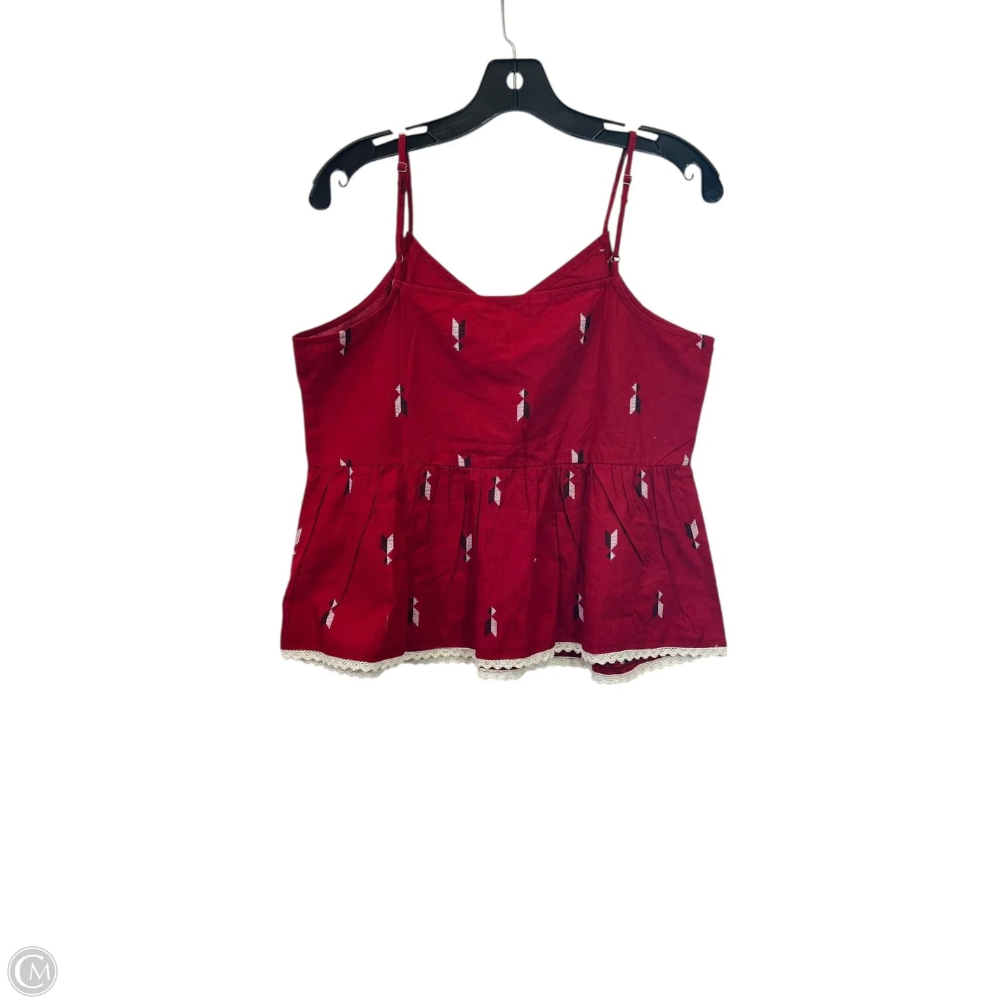 Top Sleeveless By Taavi In Red, Size: M