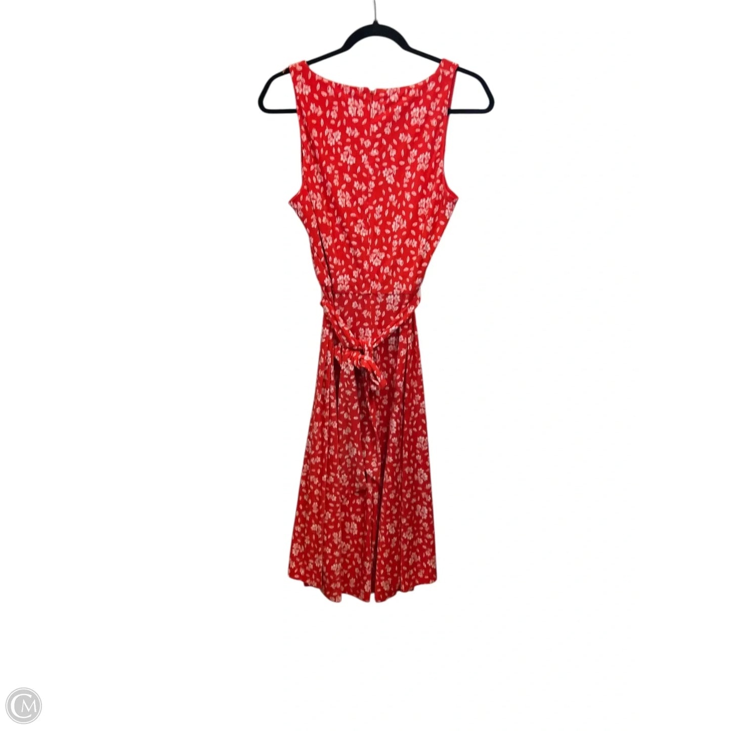 Dress Designer By Ralph Lauren Black Label In Orange & White, Size: M