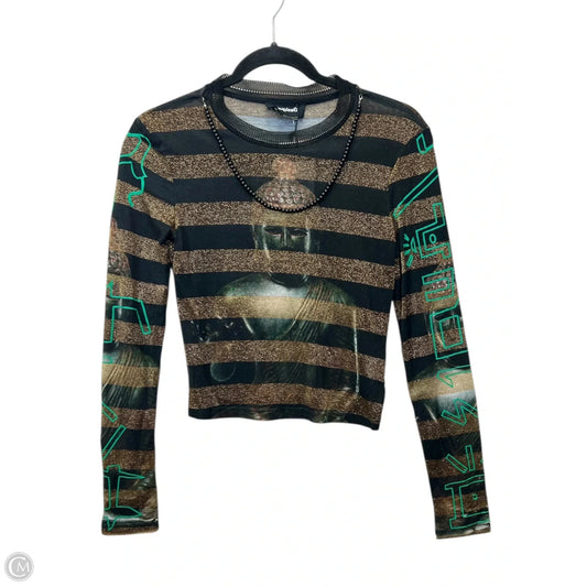 Top Long Sleeve Designer By Desigual In Multi-colored, Size: M