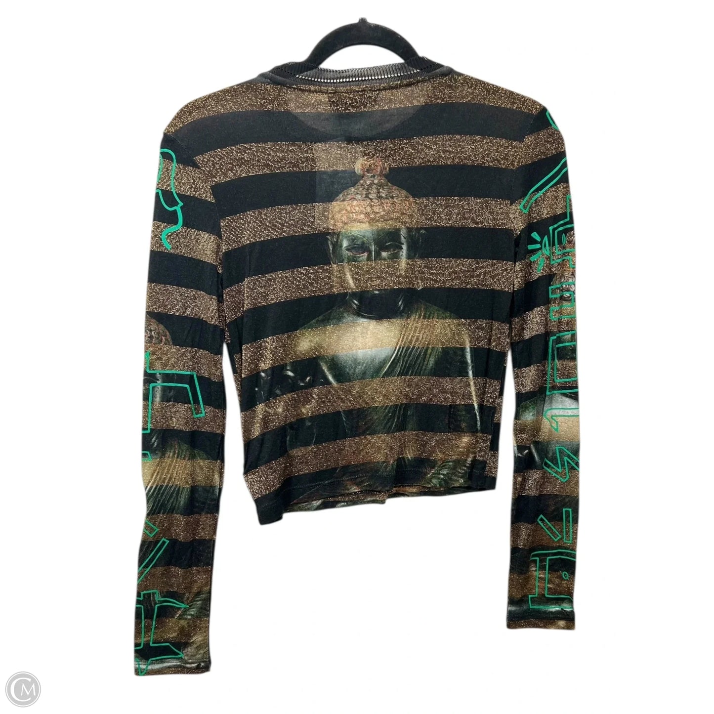 Top Long Sleeve Designer By Desigual In Multi-colored, Size: M