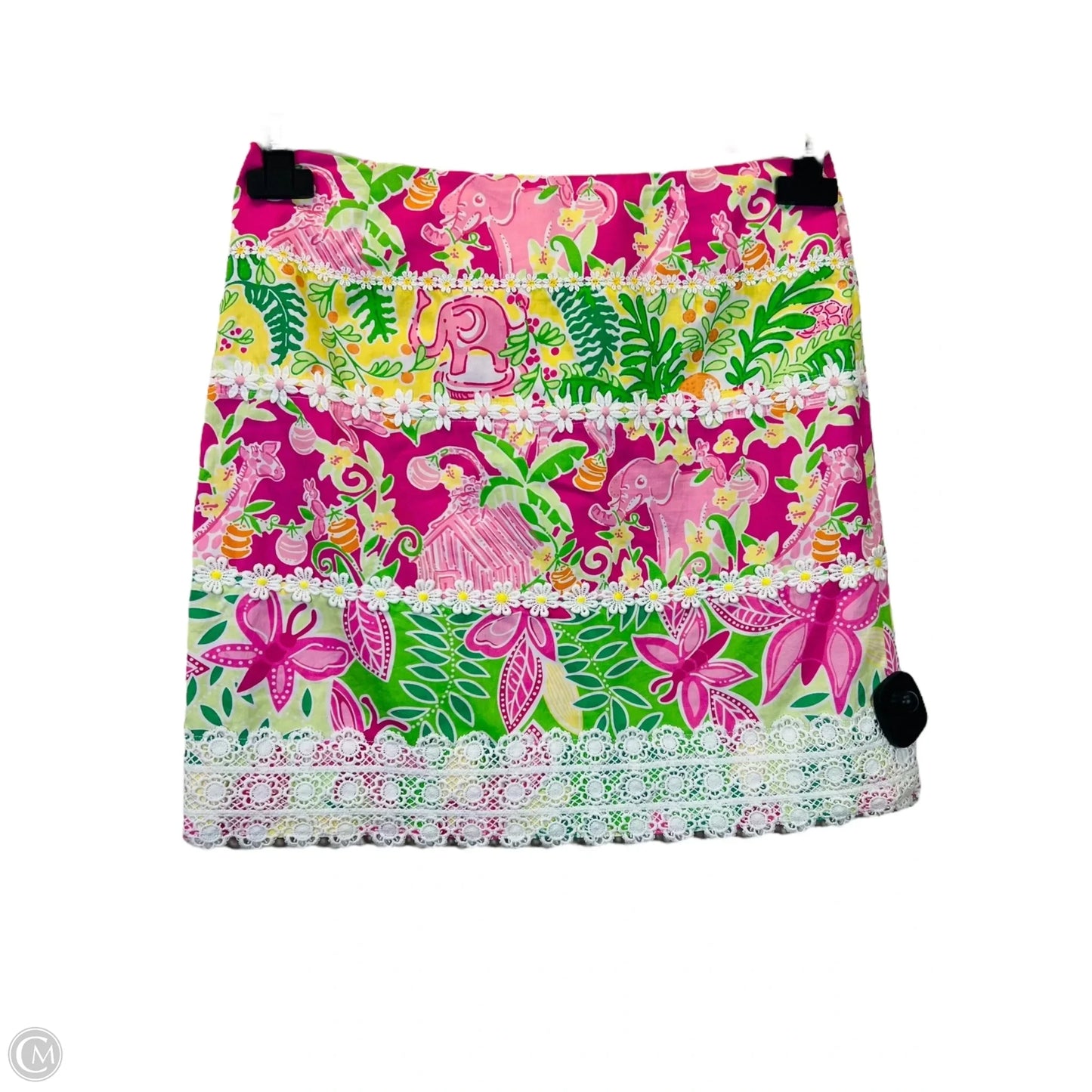 Skirt Mini & Short By Lilly Pulitzer In Green & Pink, Size: Xs