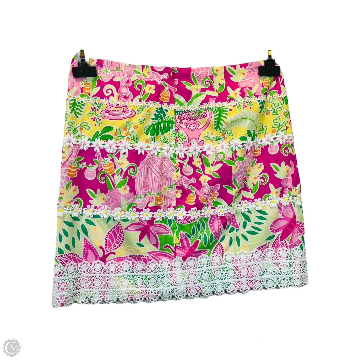 Skirt Mini & Short By Lilly Pulitzer In Green & Pink, Size: Xs