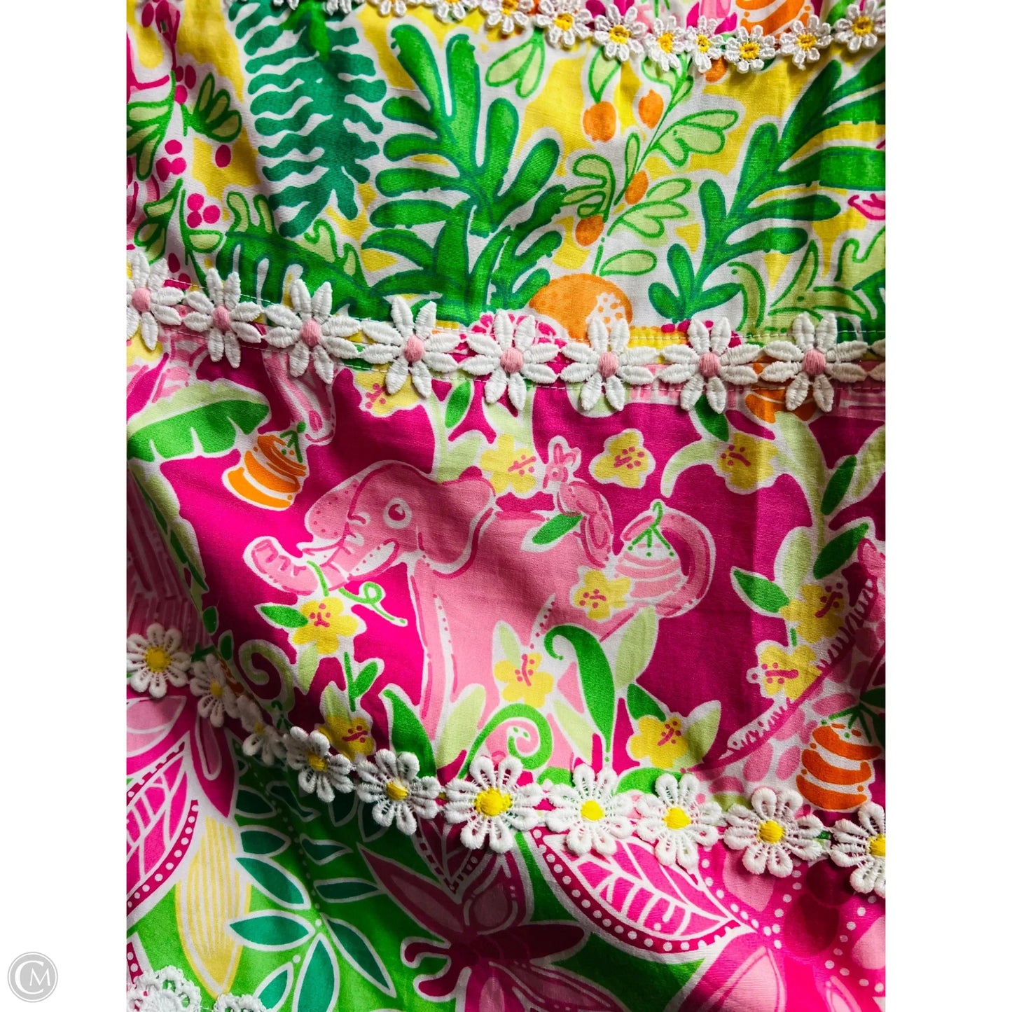 Skirt Mini & Short By Lilly Pulitzer In Green & Pink, Size: Xs