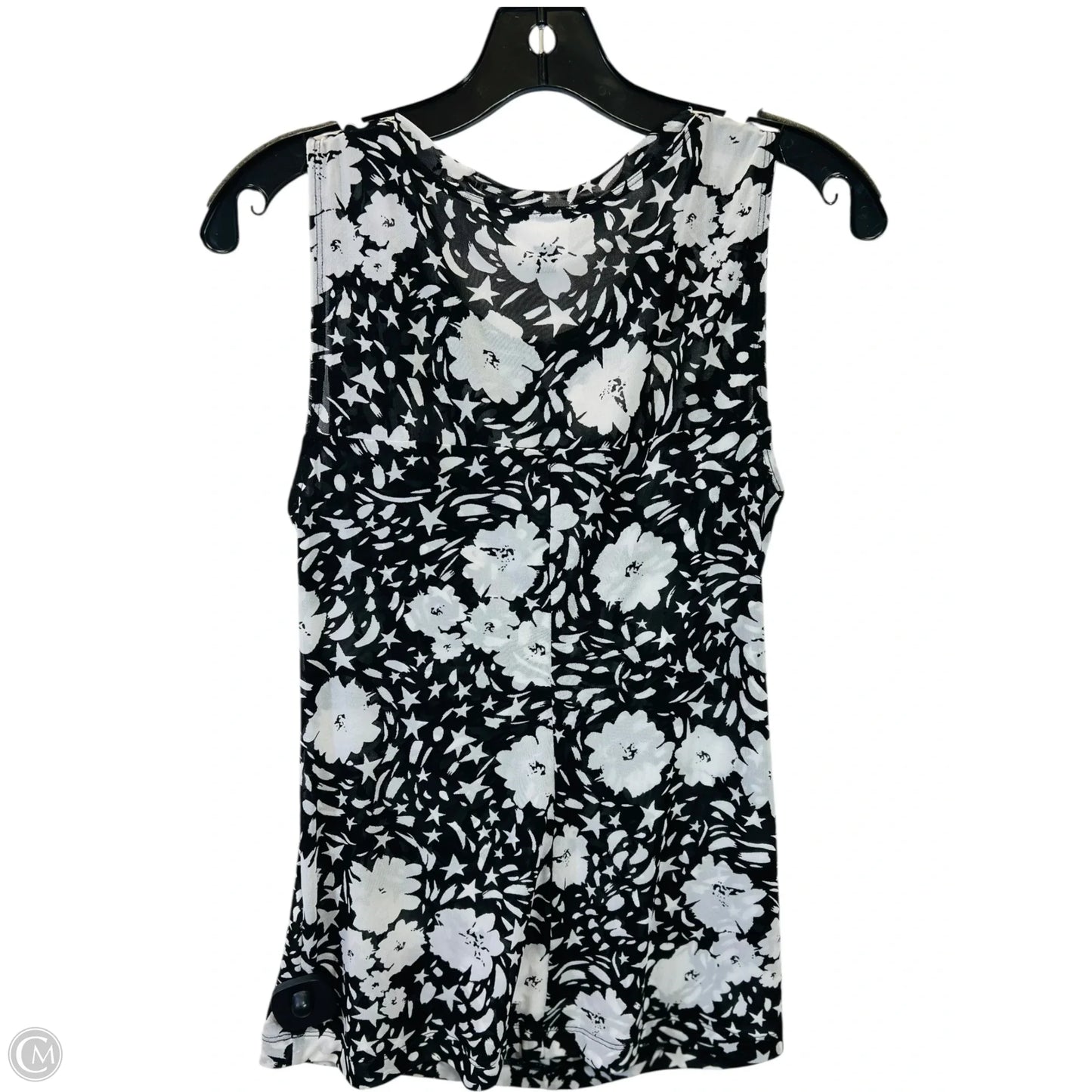 Top Sleeveless By Cabi In Black & White, Size: S
