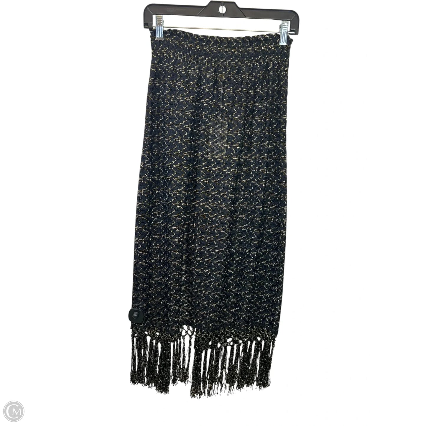 Swimwear Cover-up Designer By Ramy Brook In Black & Gold, Size: S