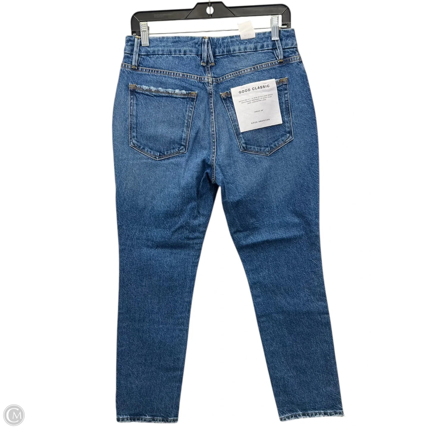 Jeans Skinny By Good American In Blue Denim, Size: 4