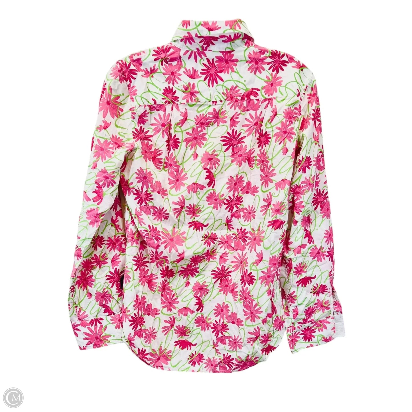 Top Long Sleeve By Lilly Pulitzer In Pink & White, Size: S
