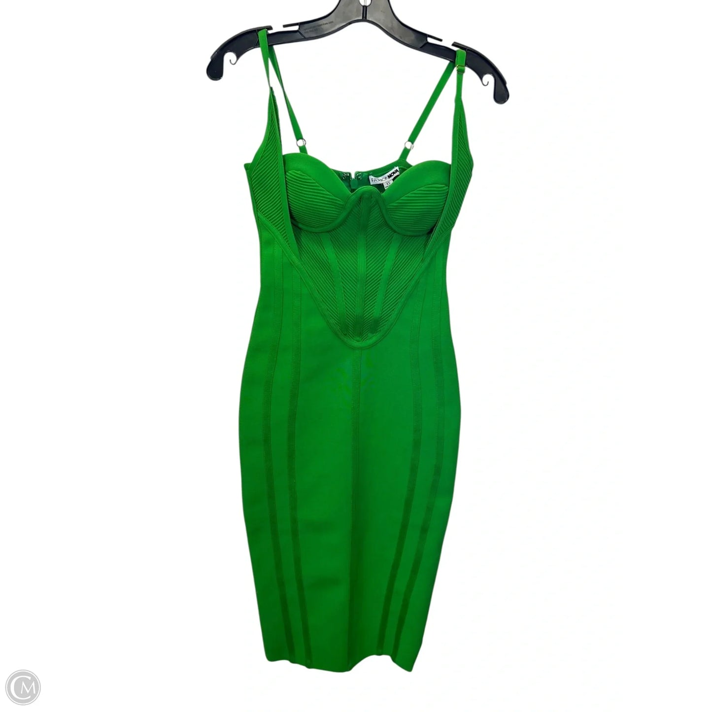 Dress Casual Midi By Fashion Nova In Green, Size: Xs