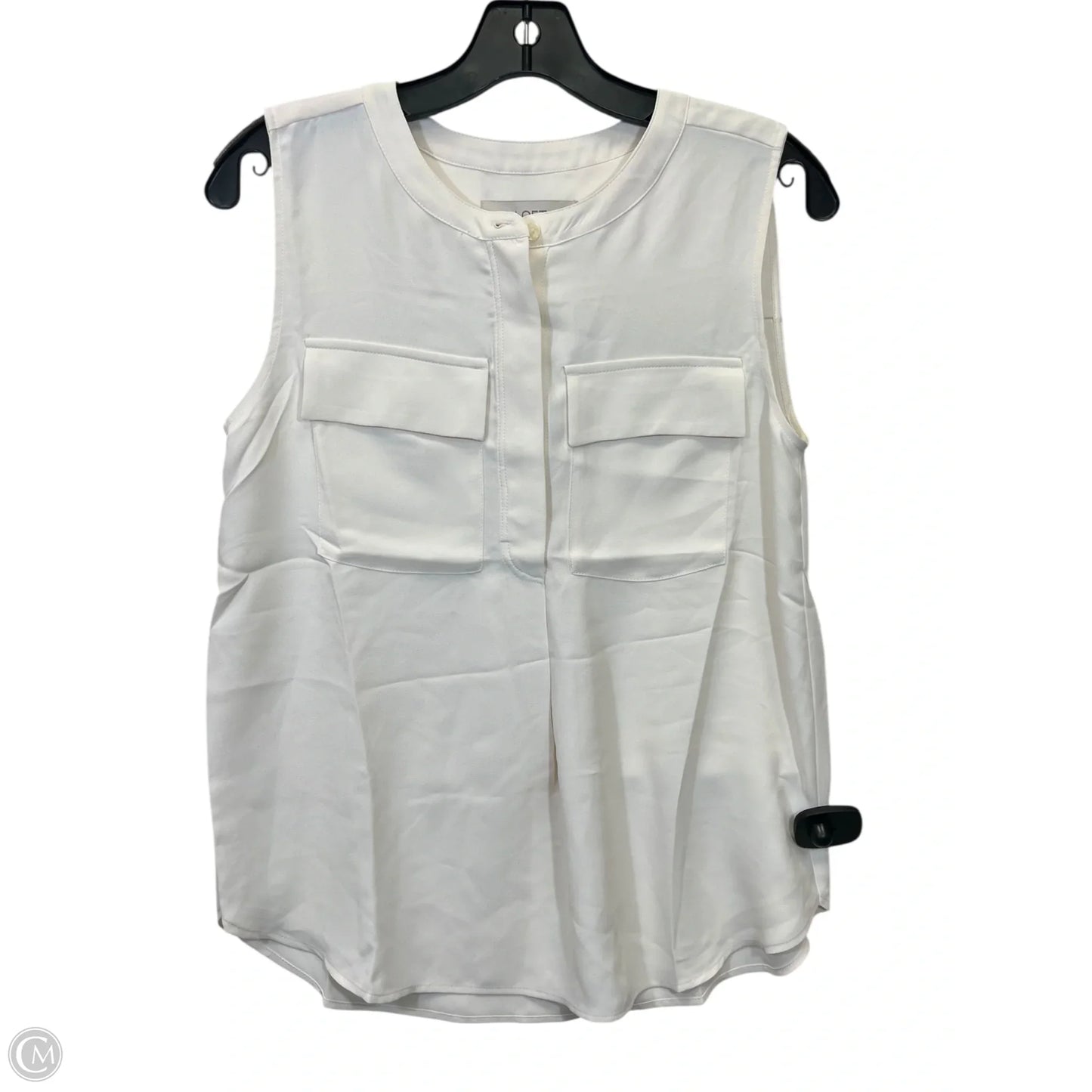 Top Sleeveless By Loft In Cream, Size: Xs