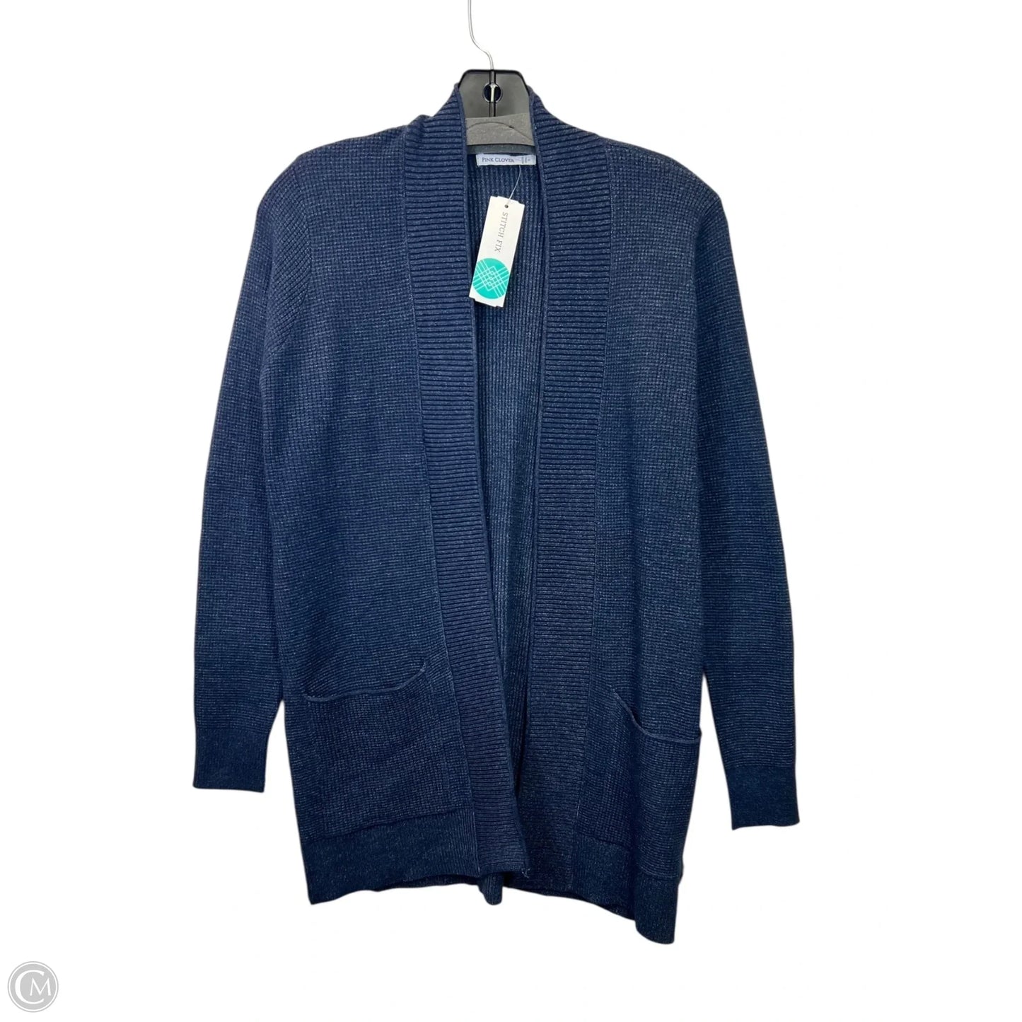 Sweater Cardigan By Pink Clover In Navy, Size: S