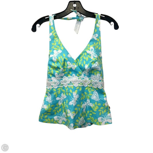 Top Sleeveless By Lilly Pulitzer In Blue & Green, Size: Xs
