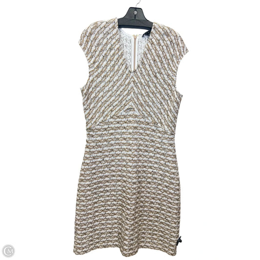 Dress Designer By St. John In Tan & White, Size: 12