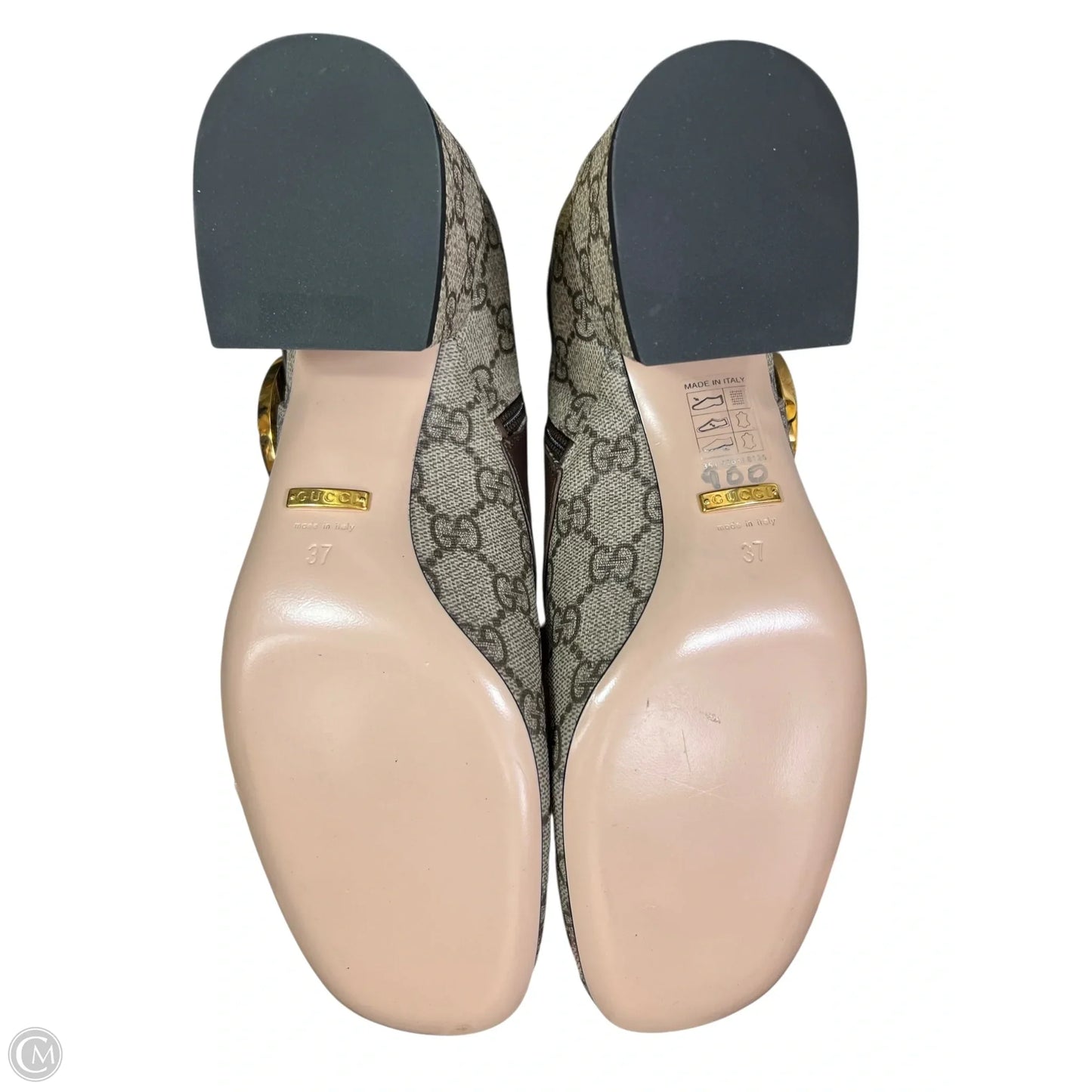 Boots Luxury Designer By Gucci In Brown, Size: 7
