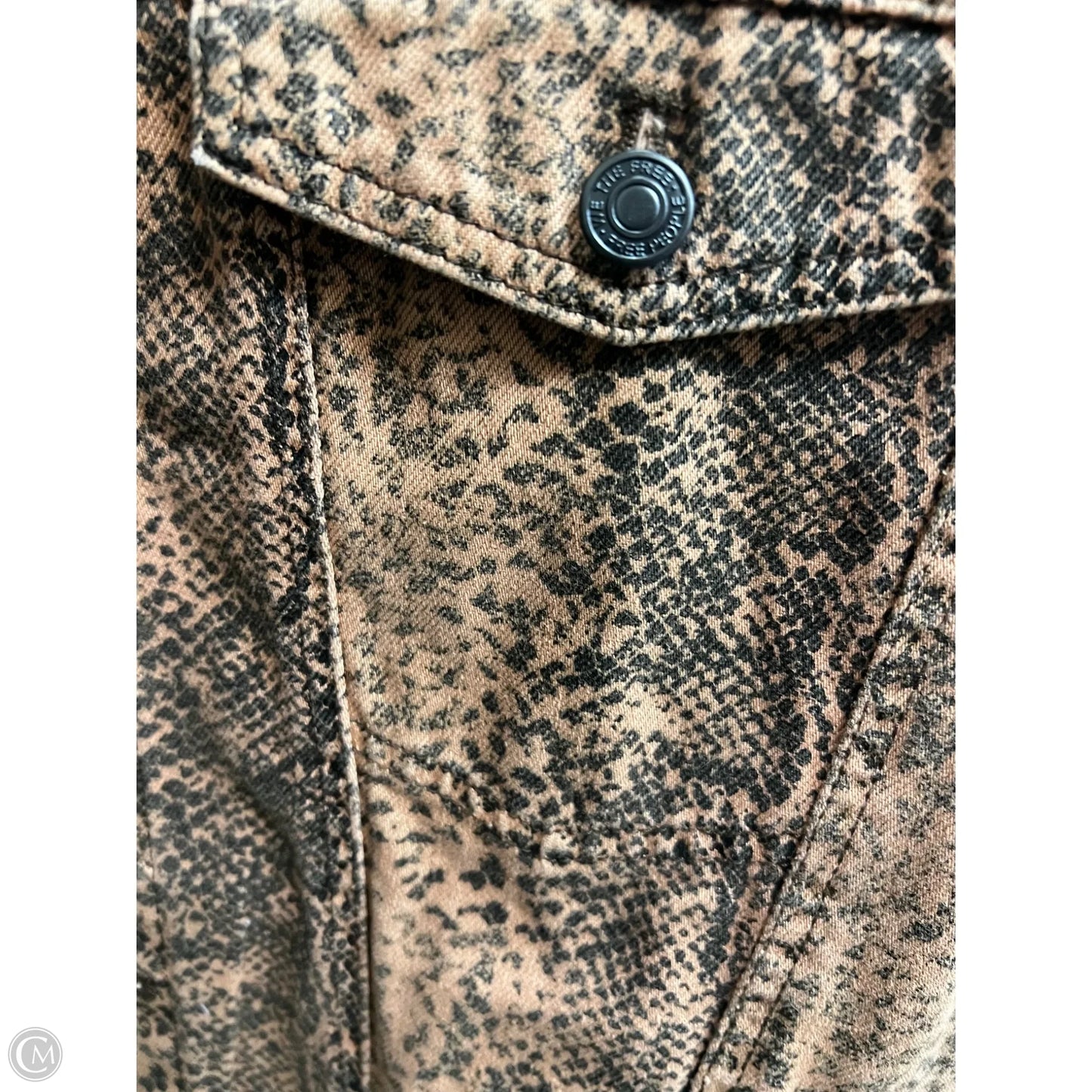 Jacket Denim By Free People In Brown Denim, Size: Xs