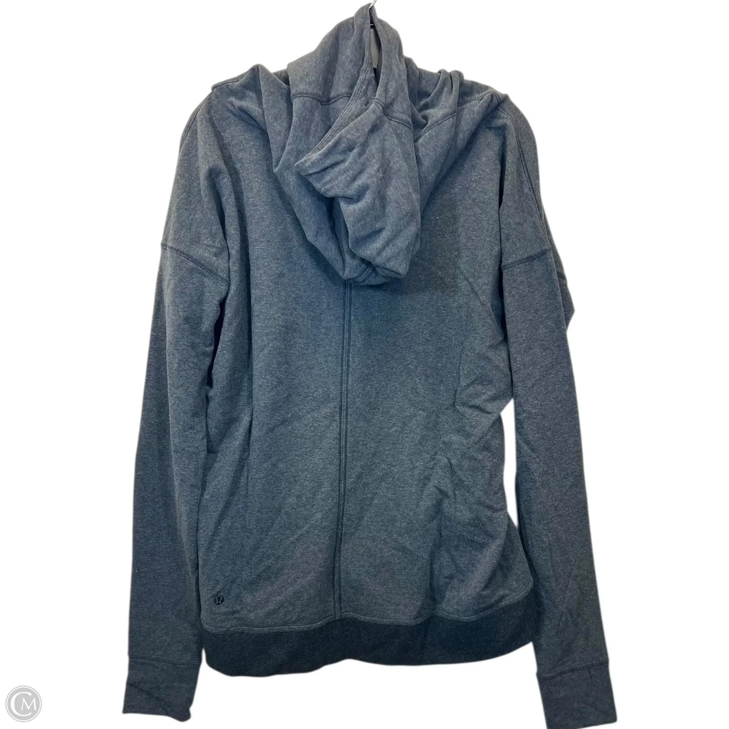 Athletic Sweatshirt Hoodie By Lululemon In Grey, Size: 10